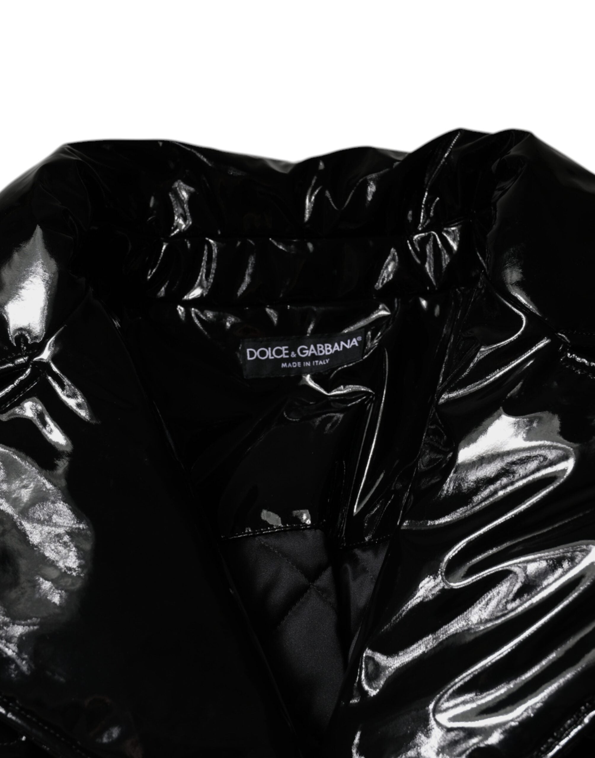 Dolce & Gabbana Black polyester blouson jacket with button placket-7