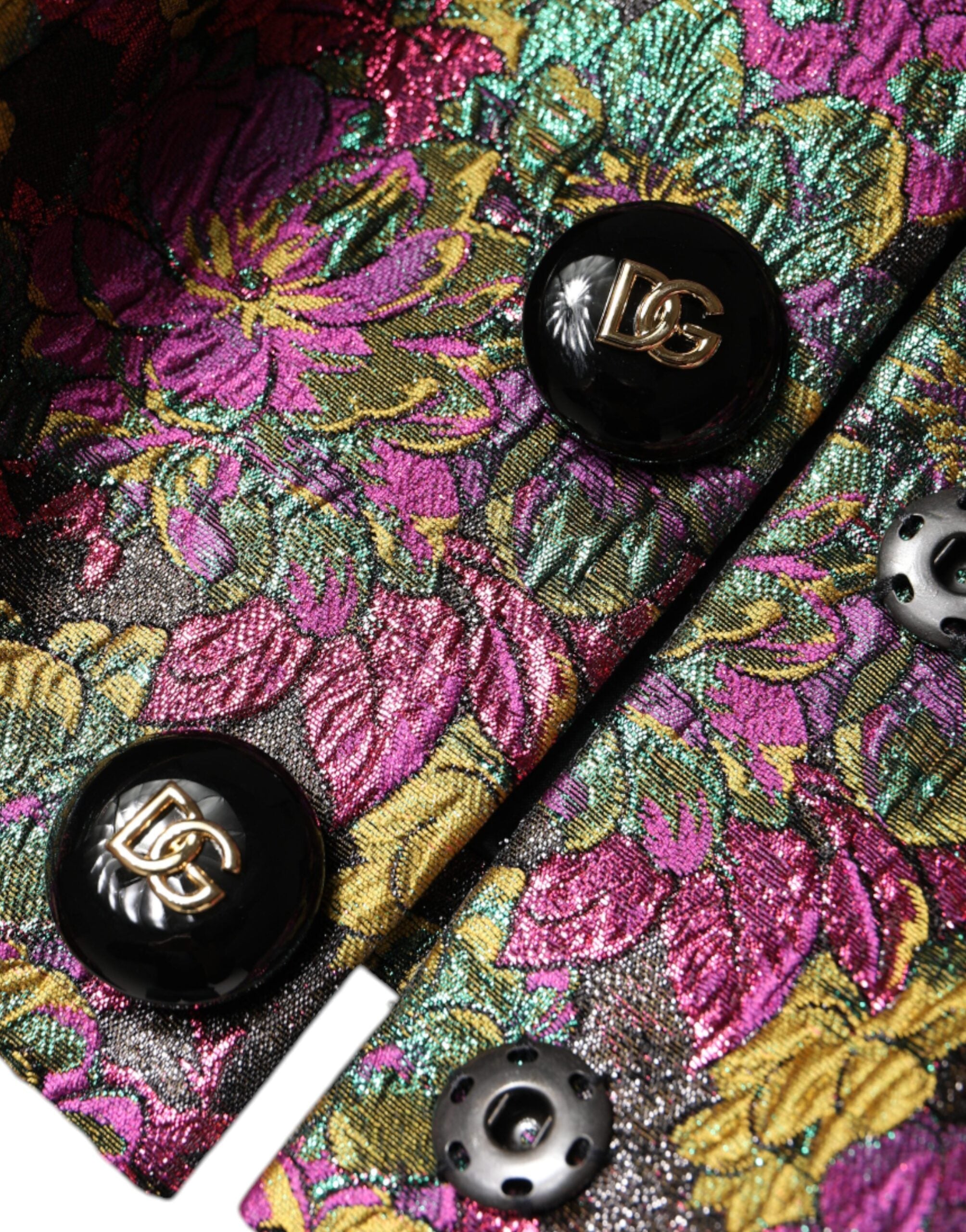 Chaqueta corta Dolce & Gabbana en jacquard floral multicolor-8