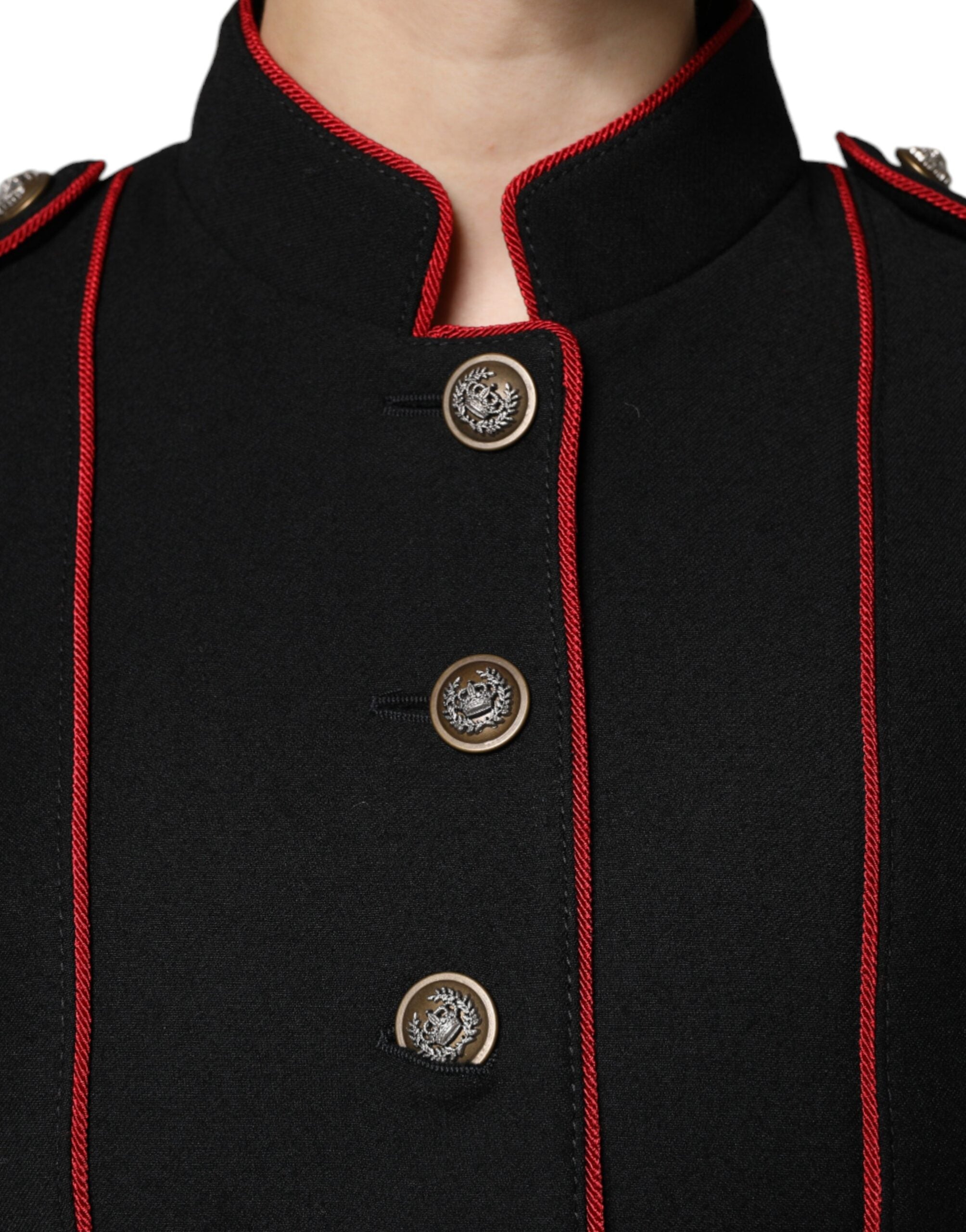 Dolce & Gabbana Black Single-Breasted Trench Coat Jacket-5
