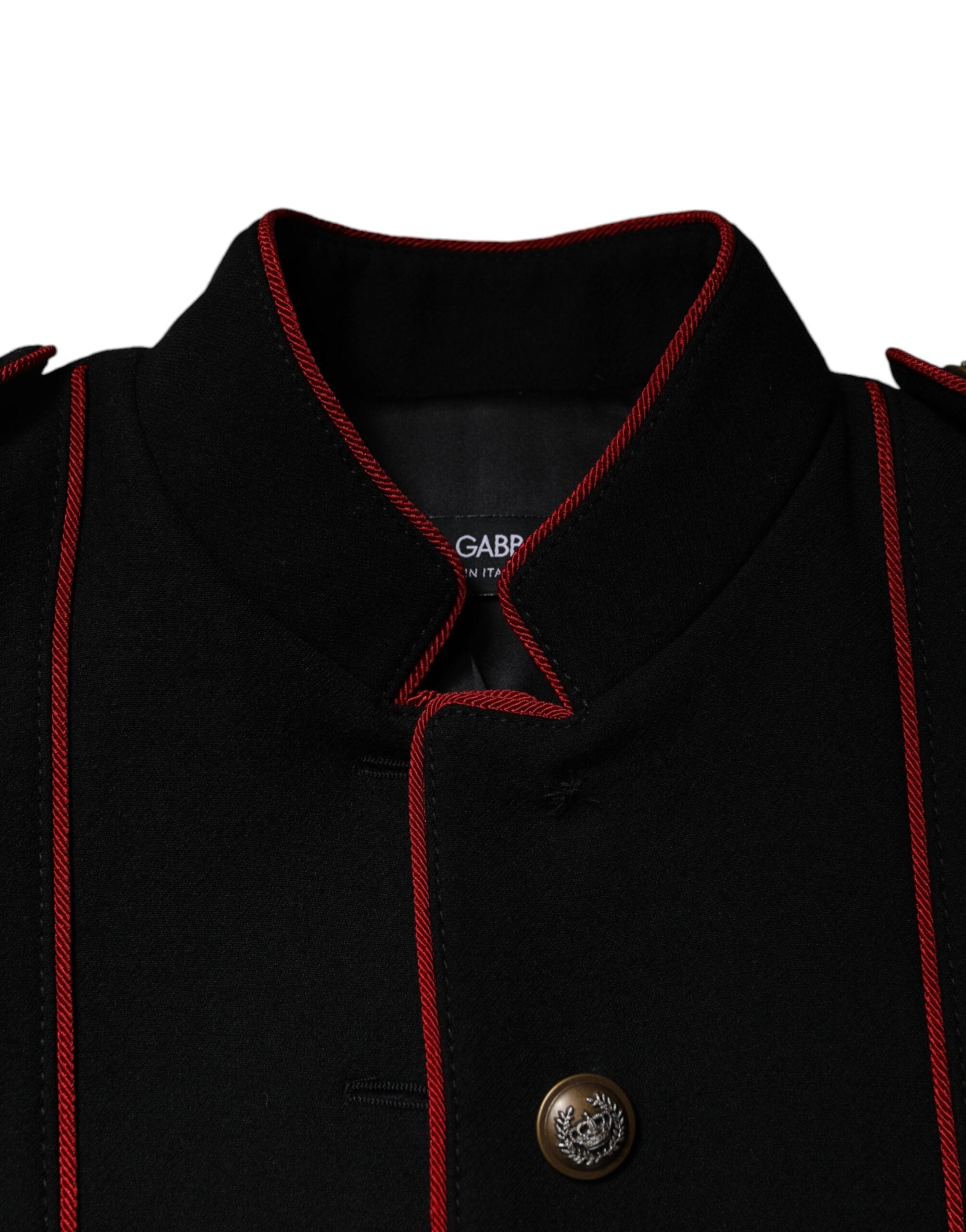 Dolce & Gabbana Black Single-Breasted Trench Coat Jacket-8