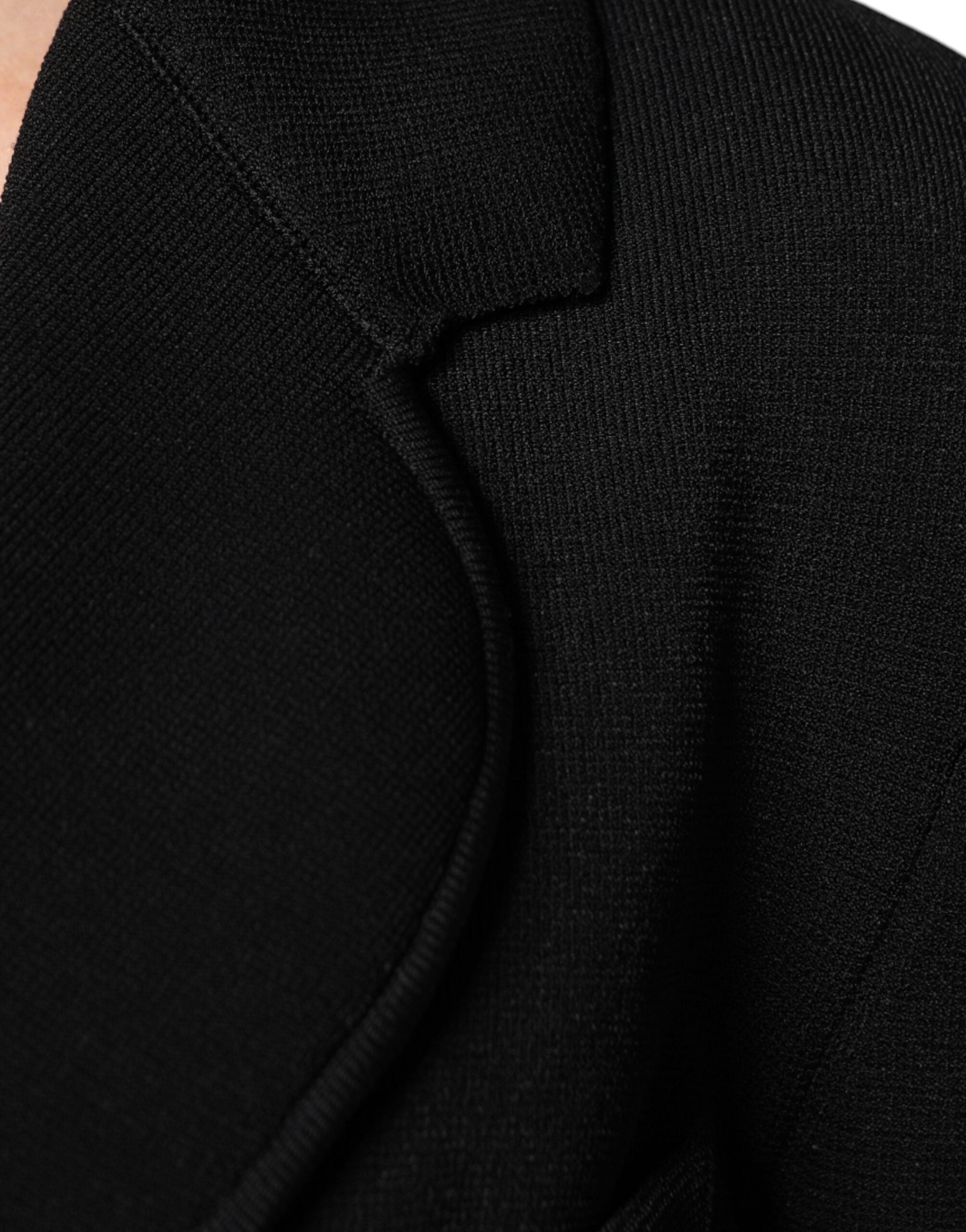 Dolce & Gabbana black single-breasted blazer jacket in viscose-6