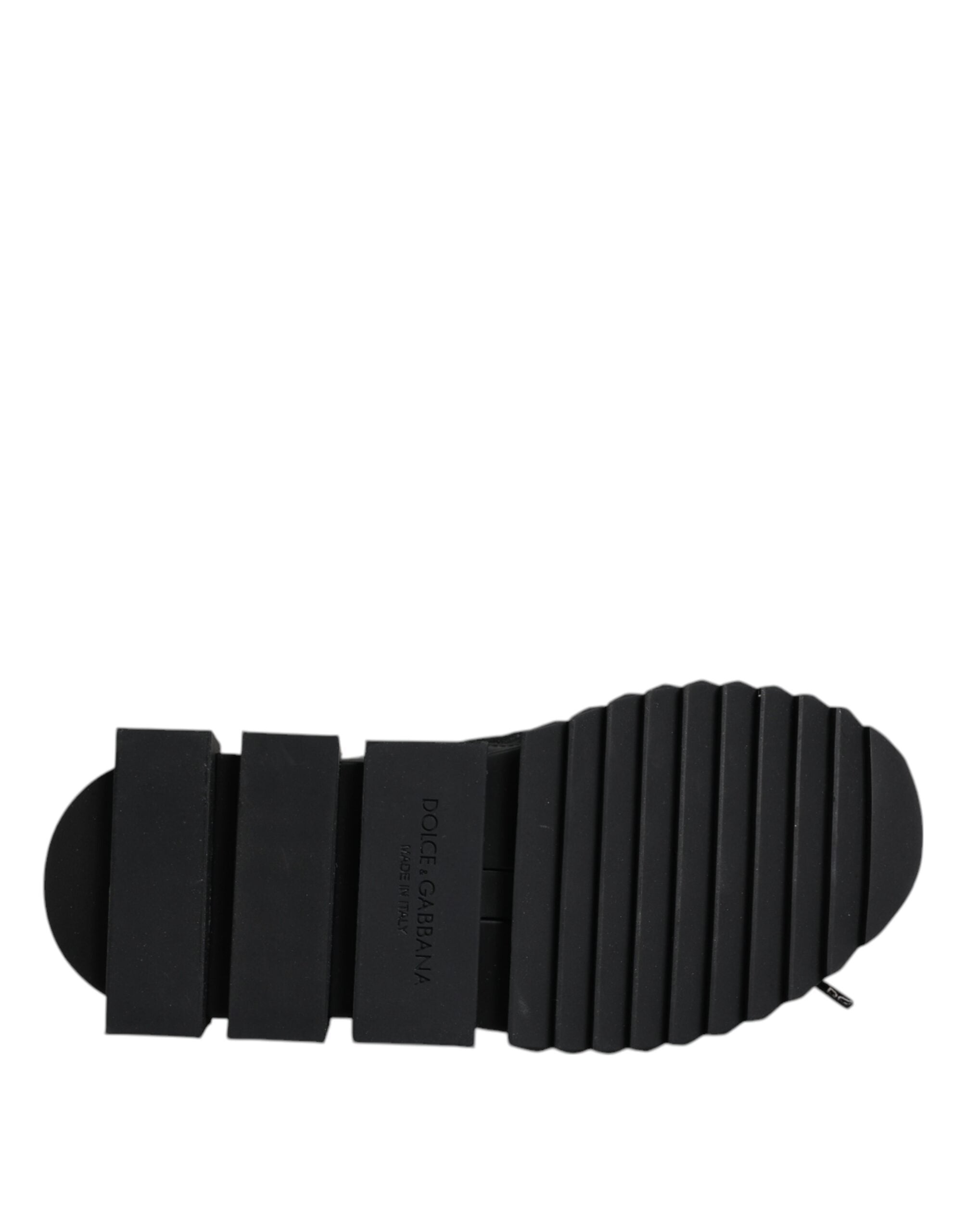 Dolce & Gabbana Black Sorrento Socks Logo Sneakers Shoes-8