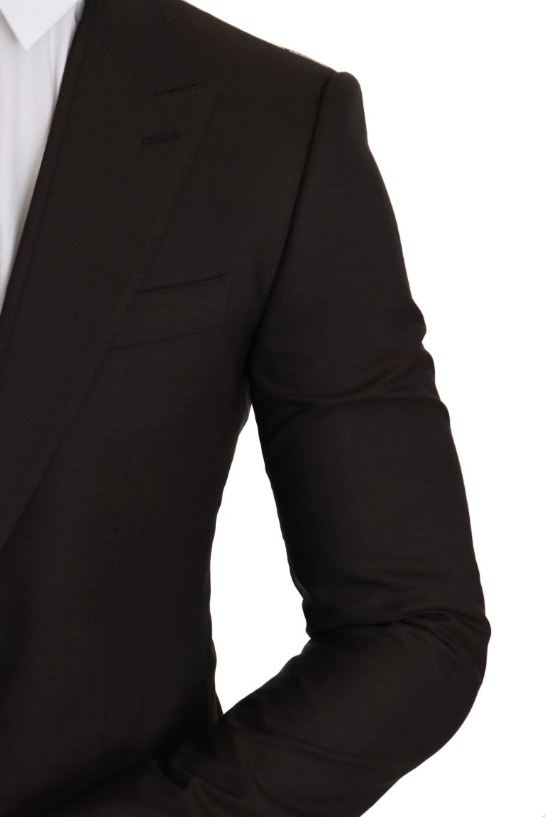Dolce & Gabbana Brown Wool SICILIA Jacket Coat Blazer-3