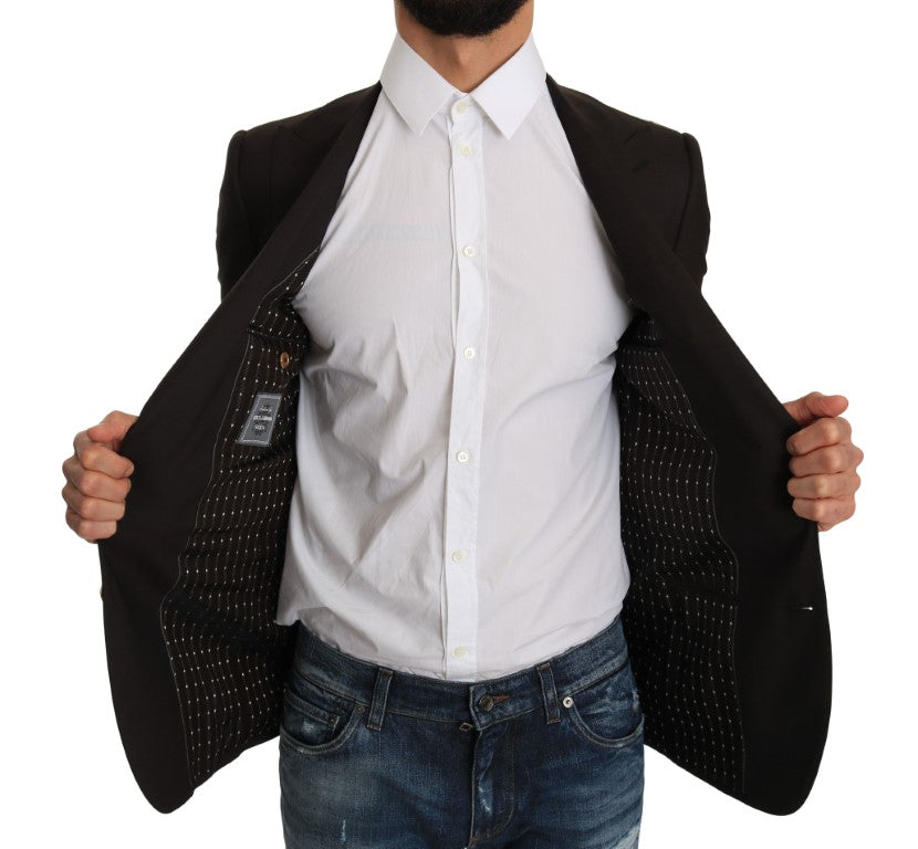 Dolce & Gabbana Brown Wool SICILIA Jacket Coat Blazer-4