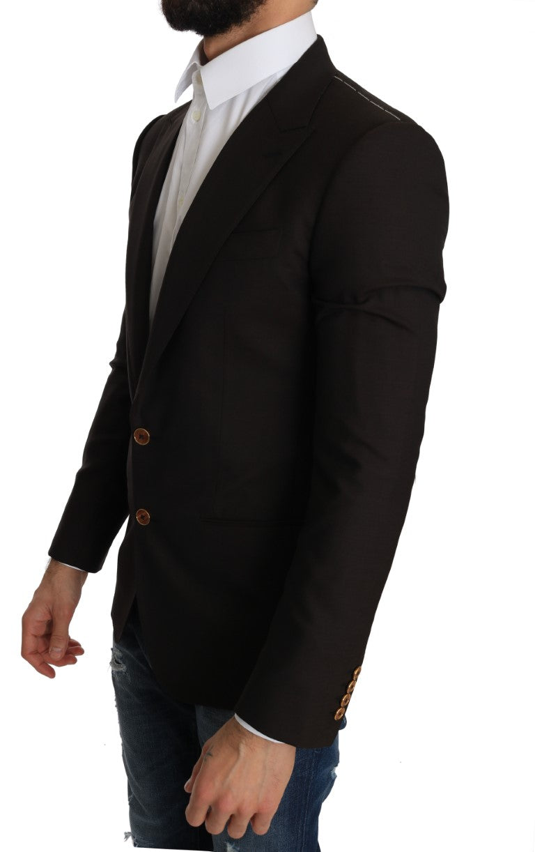 Dolce & Gabbana Brown Wool SICILIA Jacket Coat Blazer-5