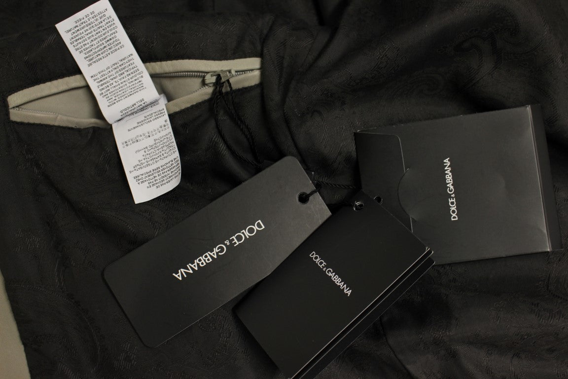 Dolce & Gabbana Beige Lederjacke Bikermantel-8