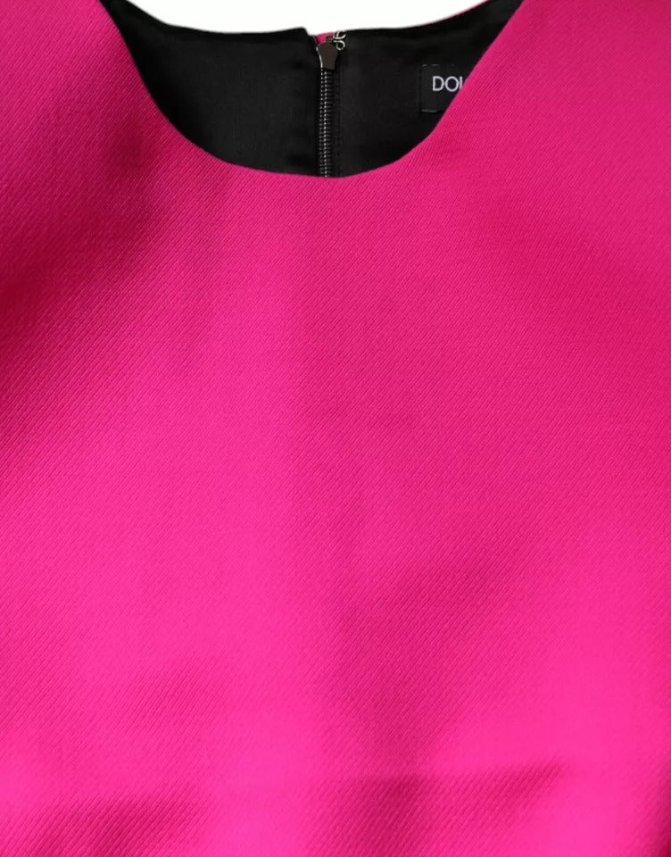 Vestido mini ajustado sin mangas en color rosa de Dolce & Gabbana-6