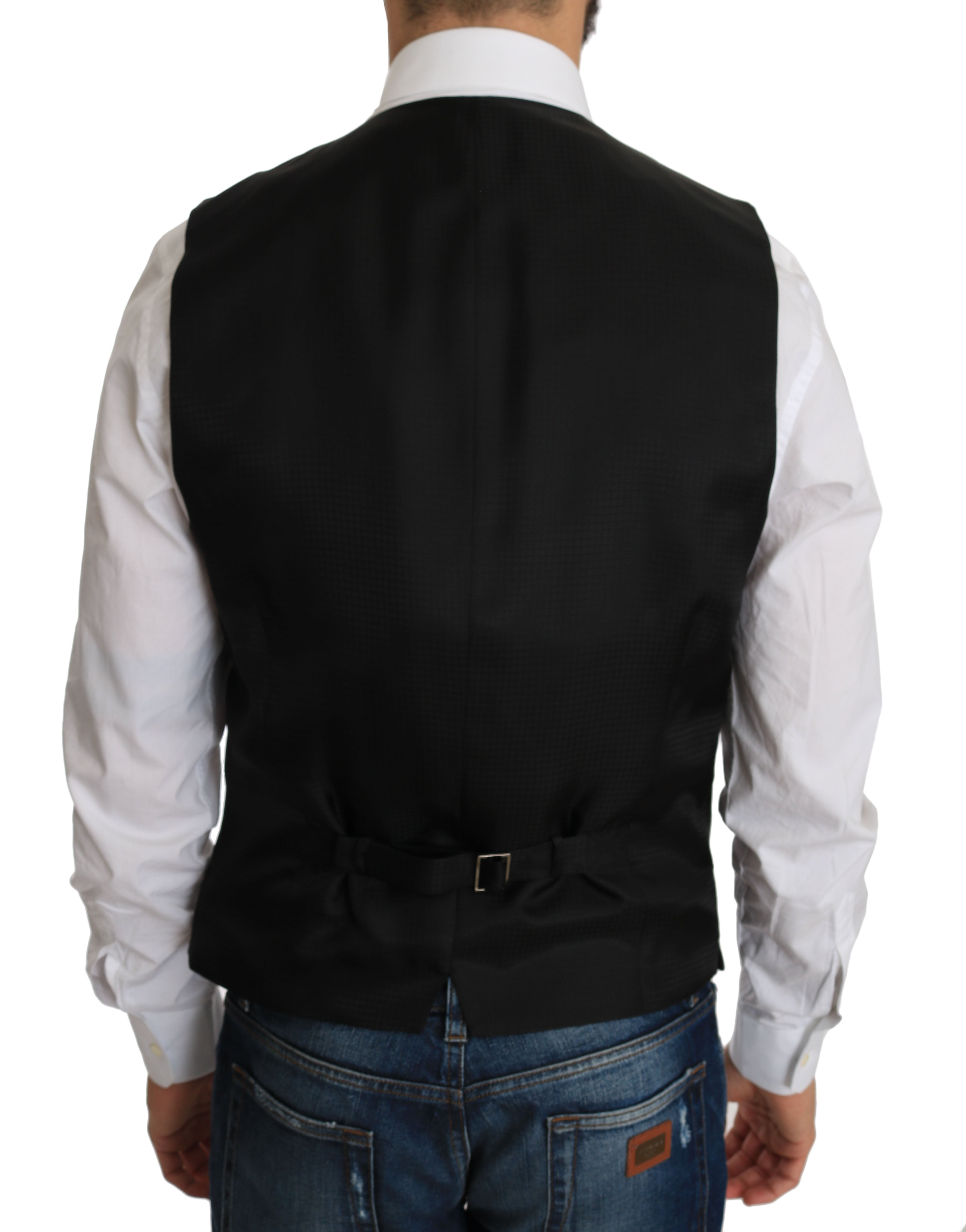 Dolce & Gabbana Schwarze Seidenweste-4