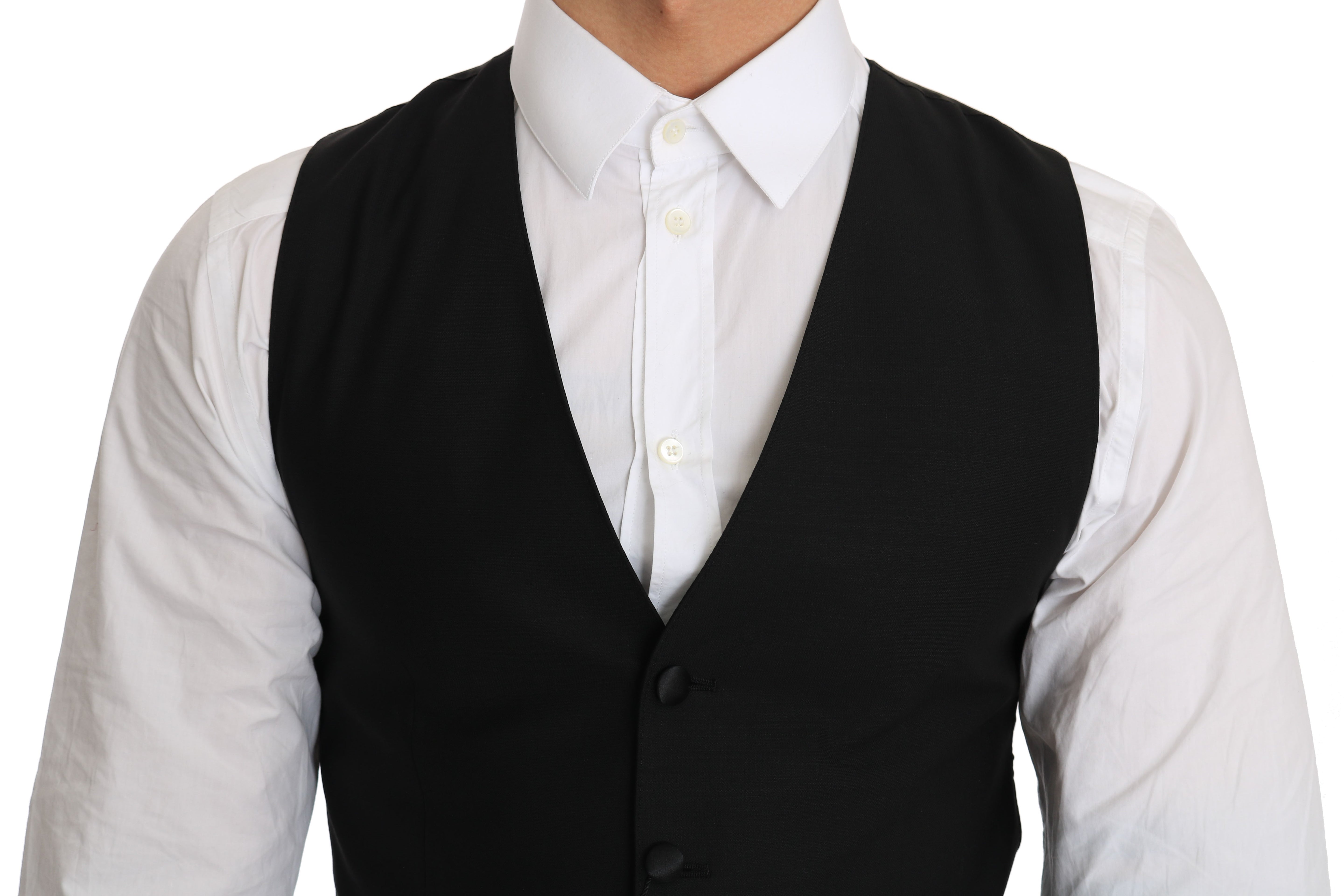 Dolce & Gabbana Schwarze Kleidungsweste aus Wolle-3