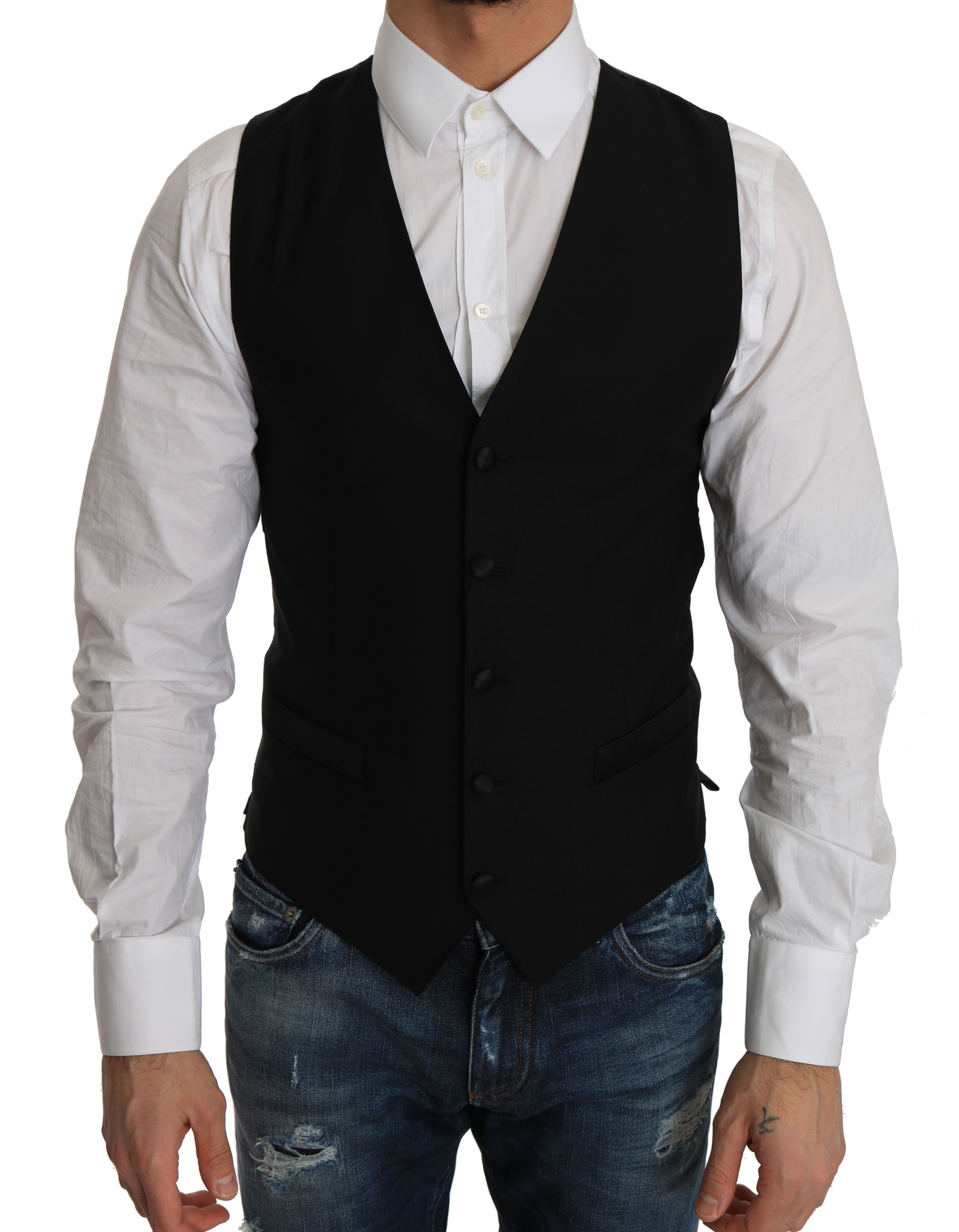 Dolce & Gabbana Schwarze Kleidungsweste aus Wolle-1