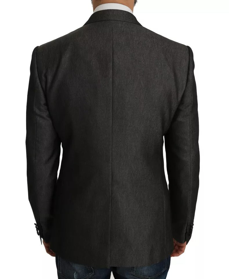 Dolce & Gabbana Grauer MARTINI 2 Stück Weste Mantel Blazer-4