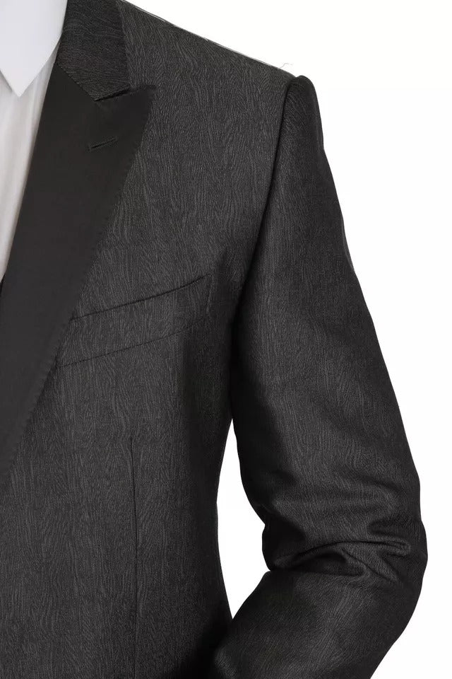 Dolce & Gabbana Grauer MARTINI 2 Stück Weste Mantel Blazer-7