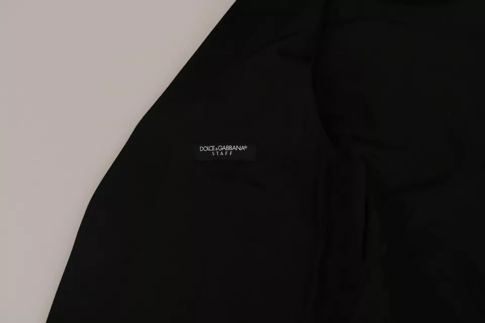 Dolce & Gabbana Schwarze Logo-Weste aus Wolle-7