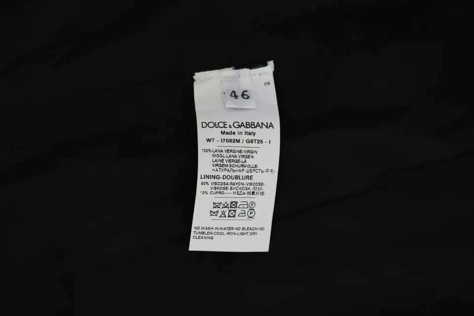 Dolce & Gabbana Schwarze Logo-Weste aus Wolle-8