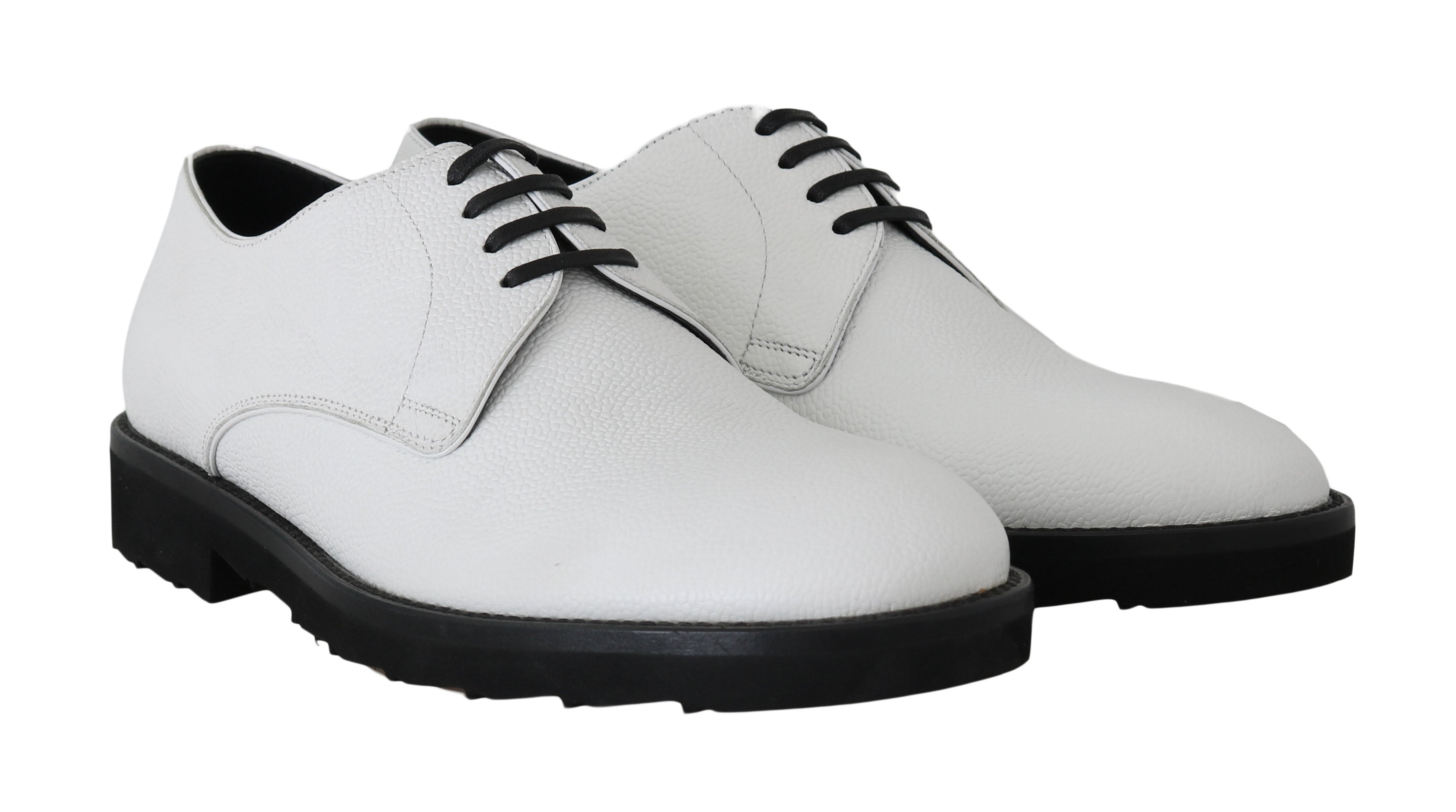 Dolce & Gabbana Weiße Leder Derby Kleid Formelle Schuhe-4