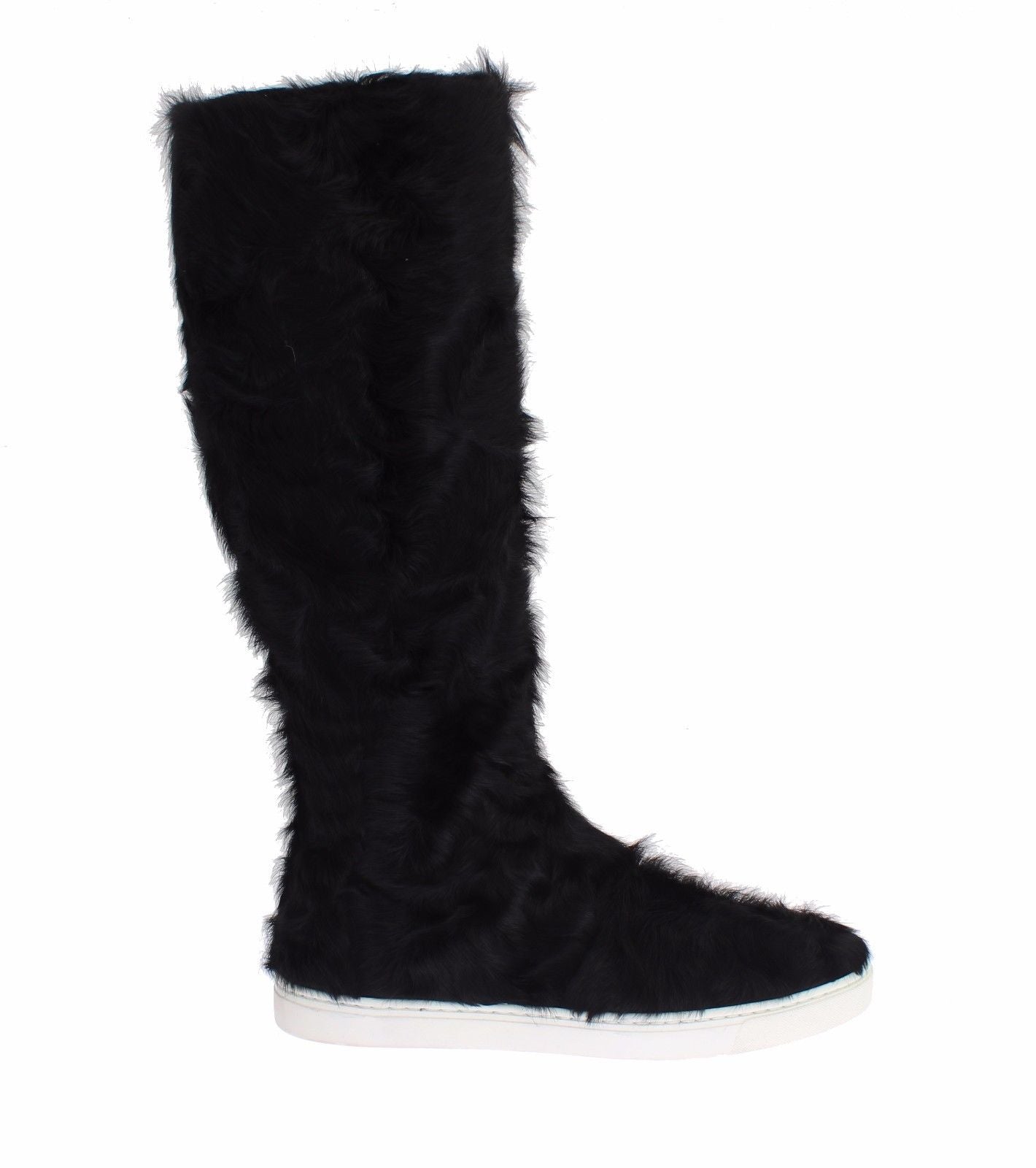 Botas de piel de cordero Xiangao negras de Dolce & Gabbana
