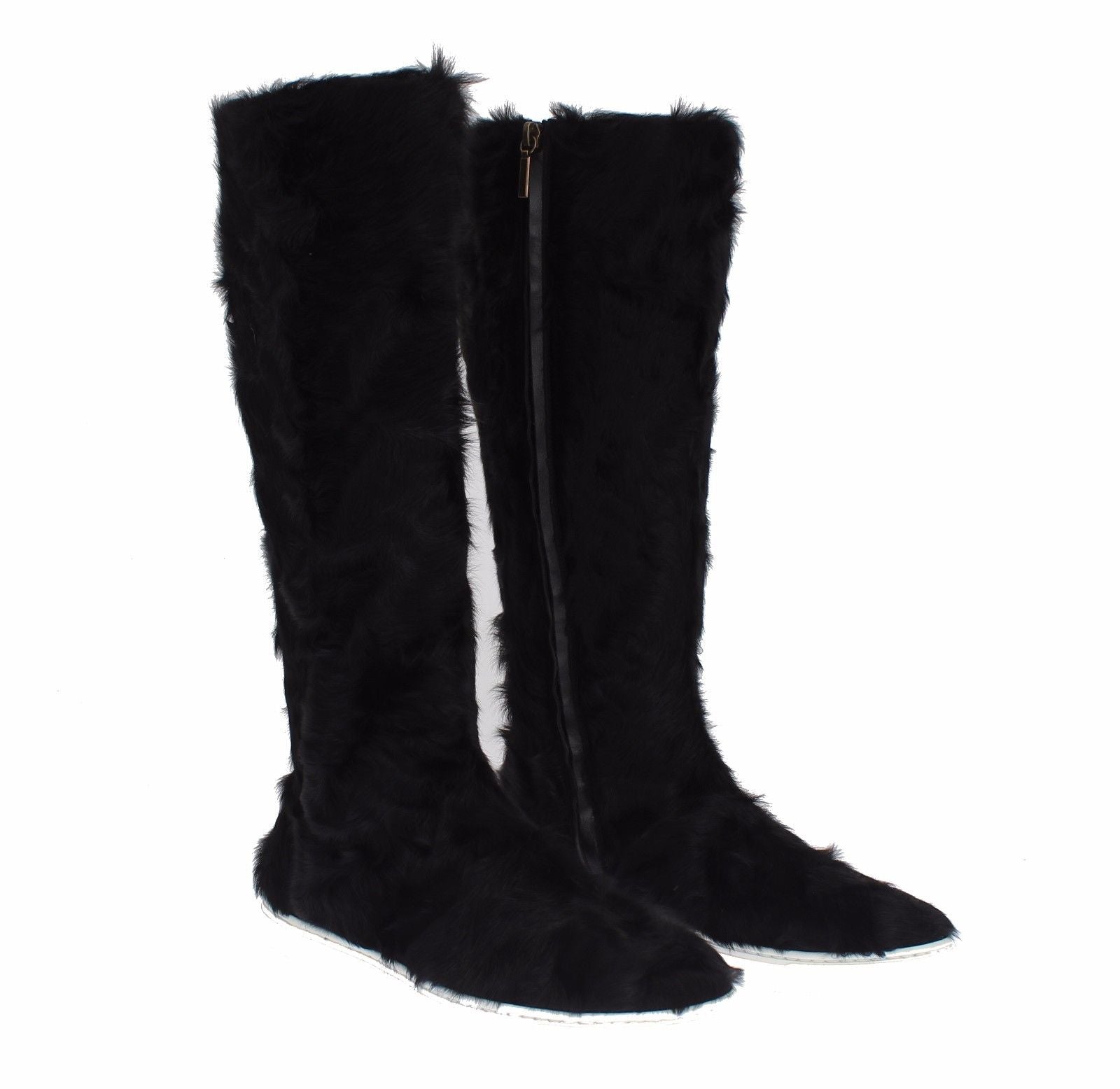 Dolce & Gabbana Black Xiangao Lambskin Leather Boots-3