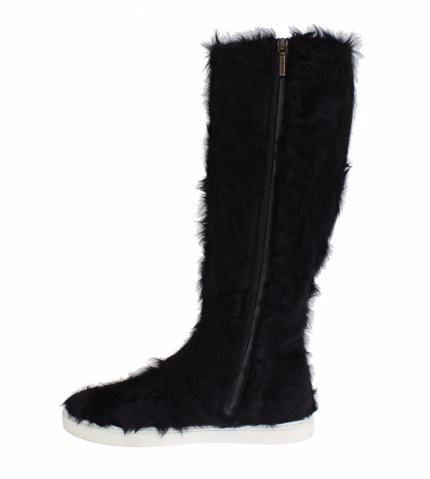 Dolce & Gabbana Black Xiangao Lambskin Leather Boots-5