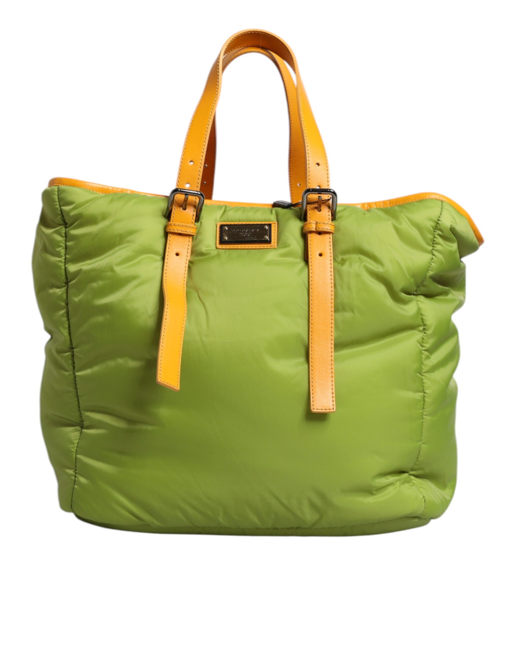 Bolso de hombro Dolce & Gabbana de nailon verde acolchado con placa del logotipo-2