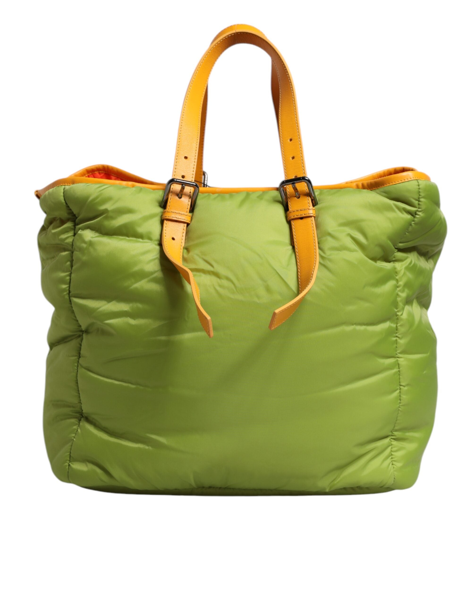 Bolso de hombro Dolce & Gabbana de nailon verde acolchado con placa del logotipo-4