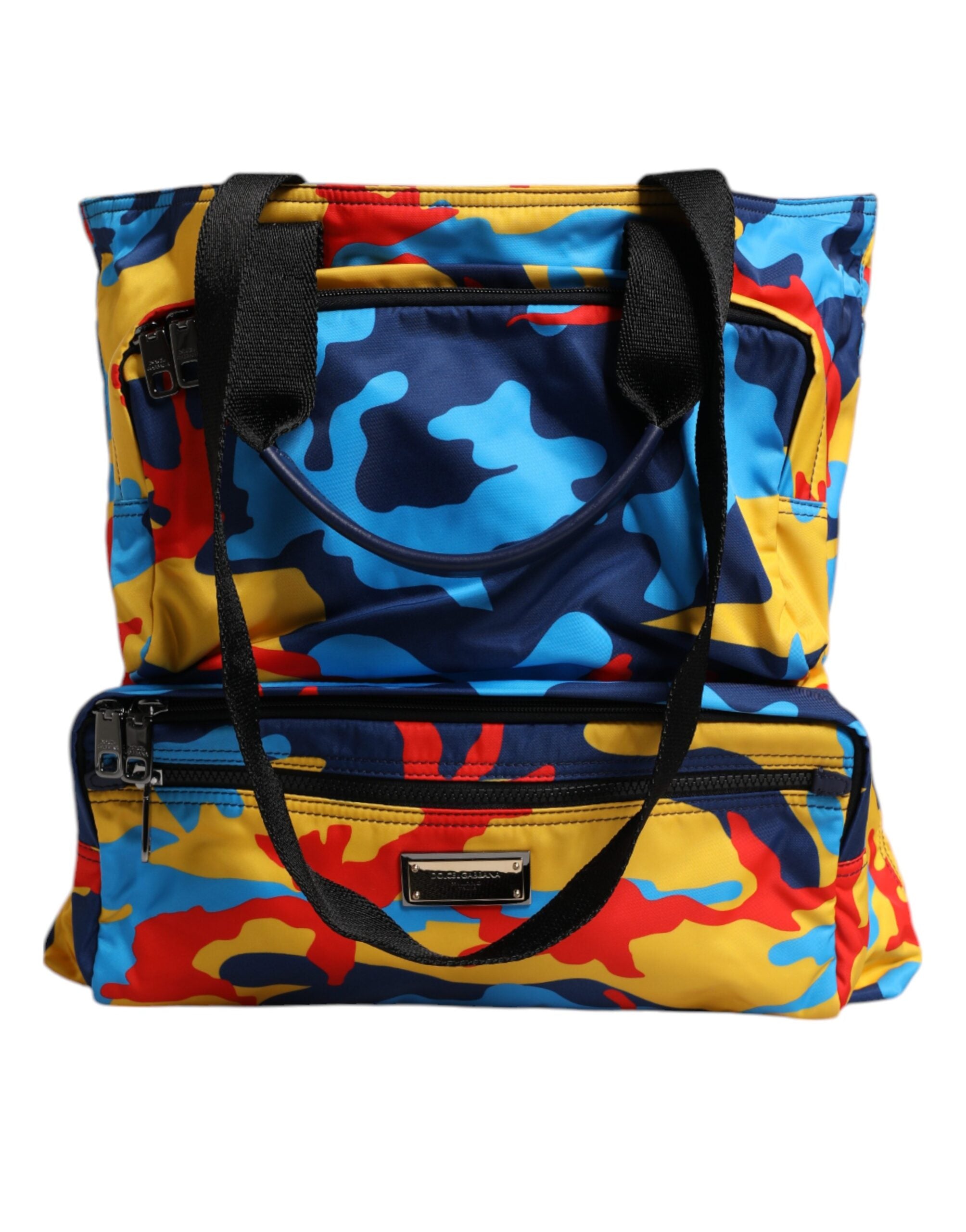 Dolce & Gabbana Multicolor Camouflage Nylon Shopping Bag-2