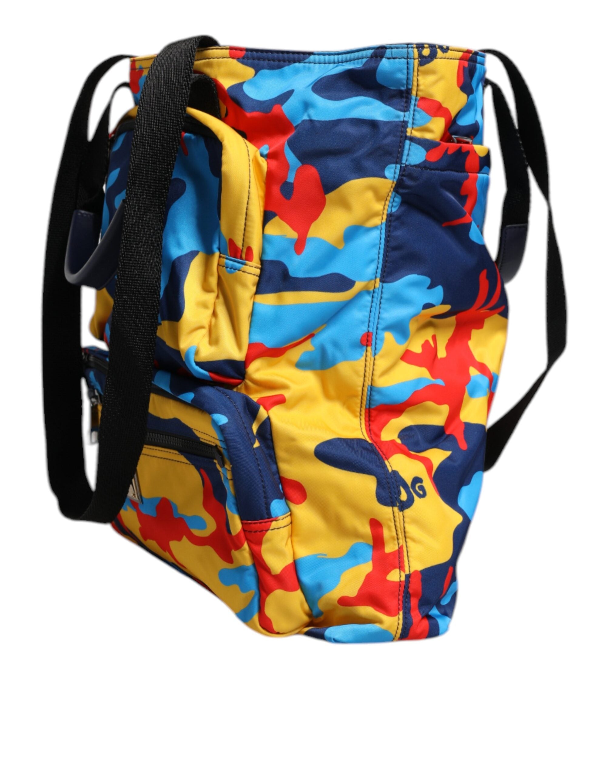 Dolce & Gabbana Multicolor Camouflage Nylon Shopping Bag-4