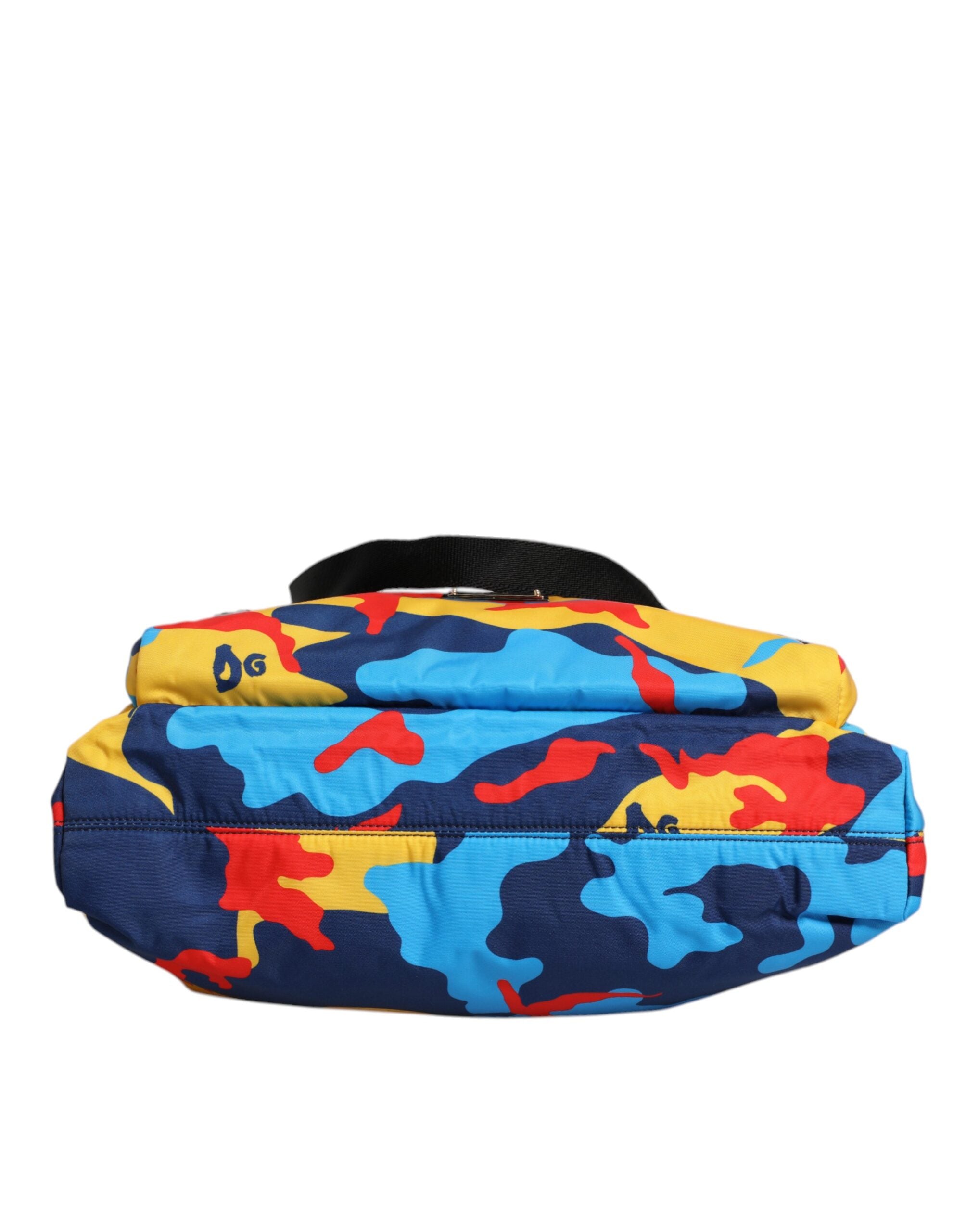 Dolce & Gabbana Multicolor Camouflage Nylon Shopping Bag-6