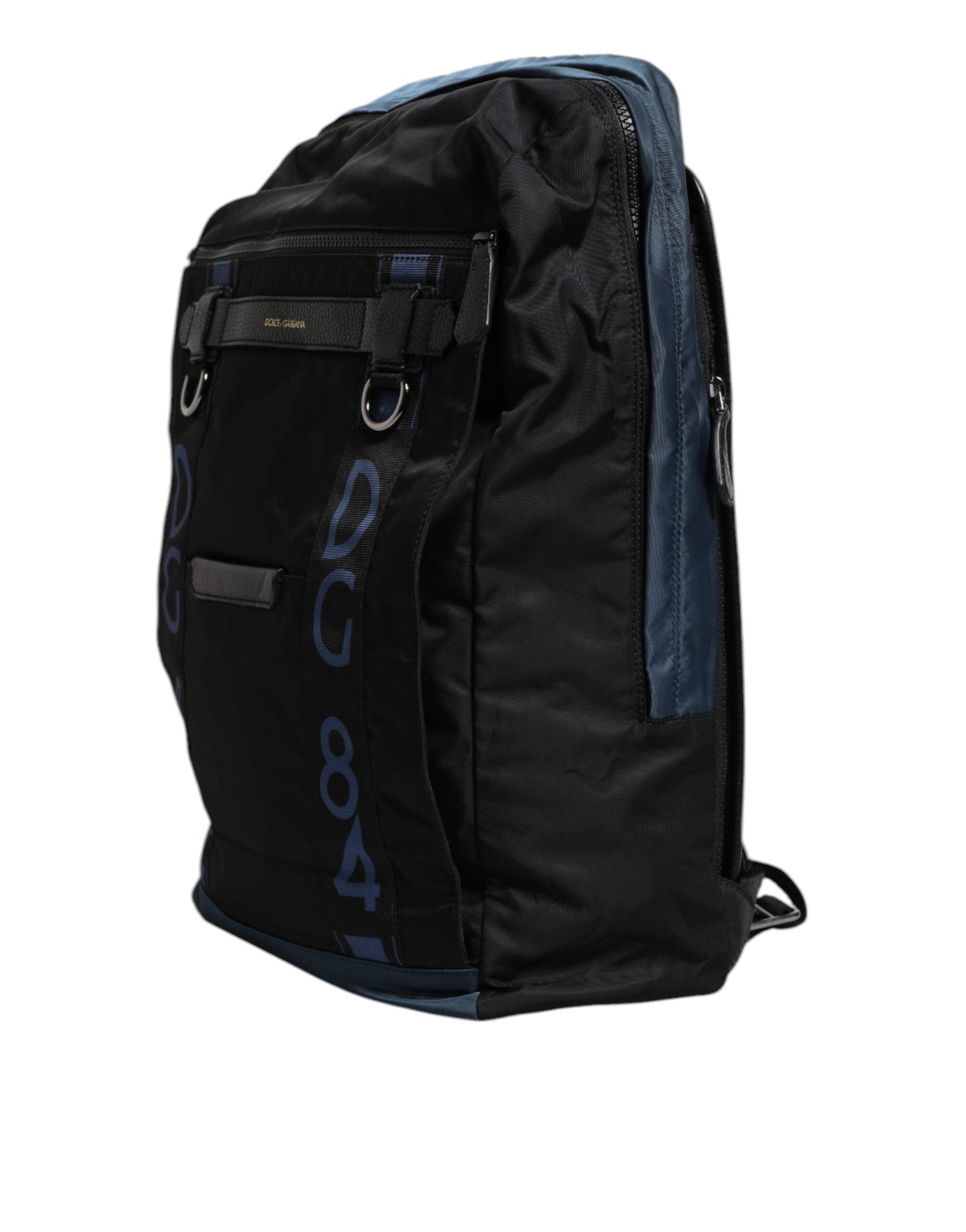Dolce & Gabbana Schwarzer Nylon DG Logo Schulrucksack Tasche-3