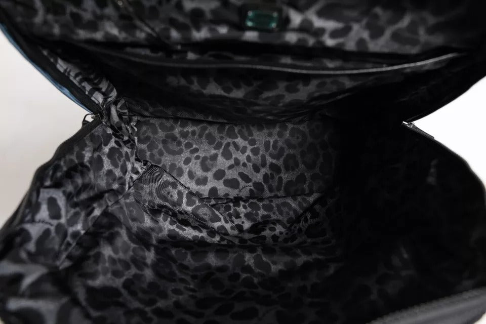 Dolce & Gabbana Schwarzer Nylon DG Logo Schulrucksack Tasche-6