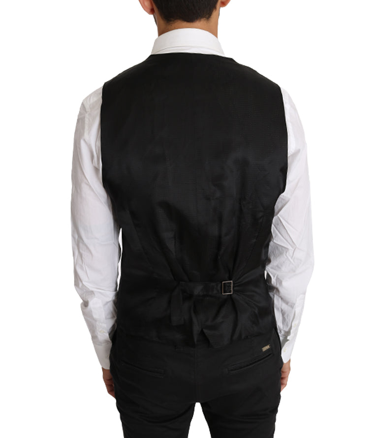 Dolce & Gabbana Grey Solid 100% Wool Vest-2