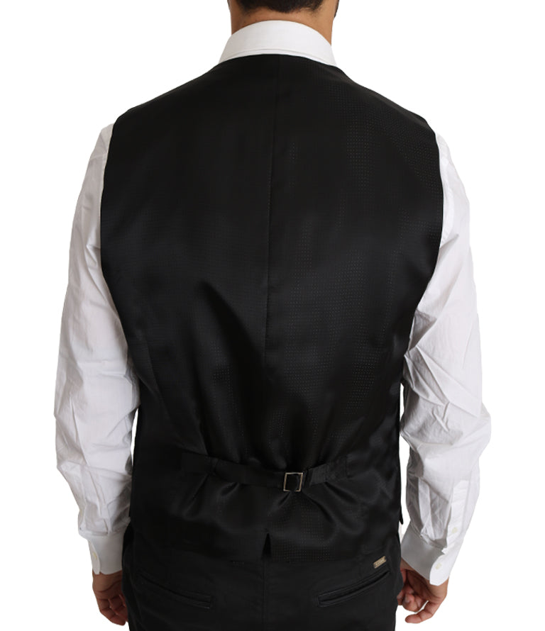 Dolce & Gabbana Grey Wool-Silk Vest-3