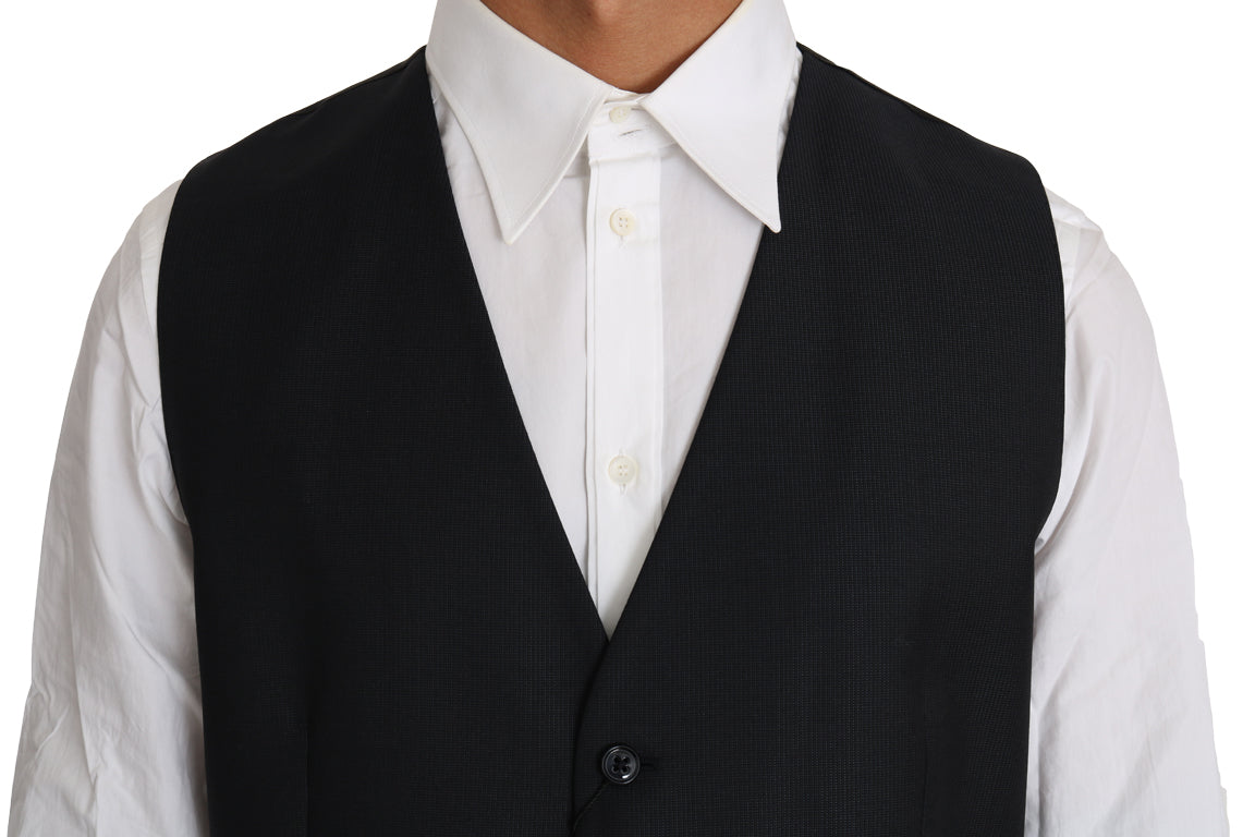 Dolce & Gabbana Grey Wool-Silk Vest-4