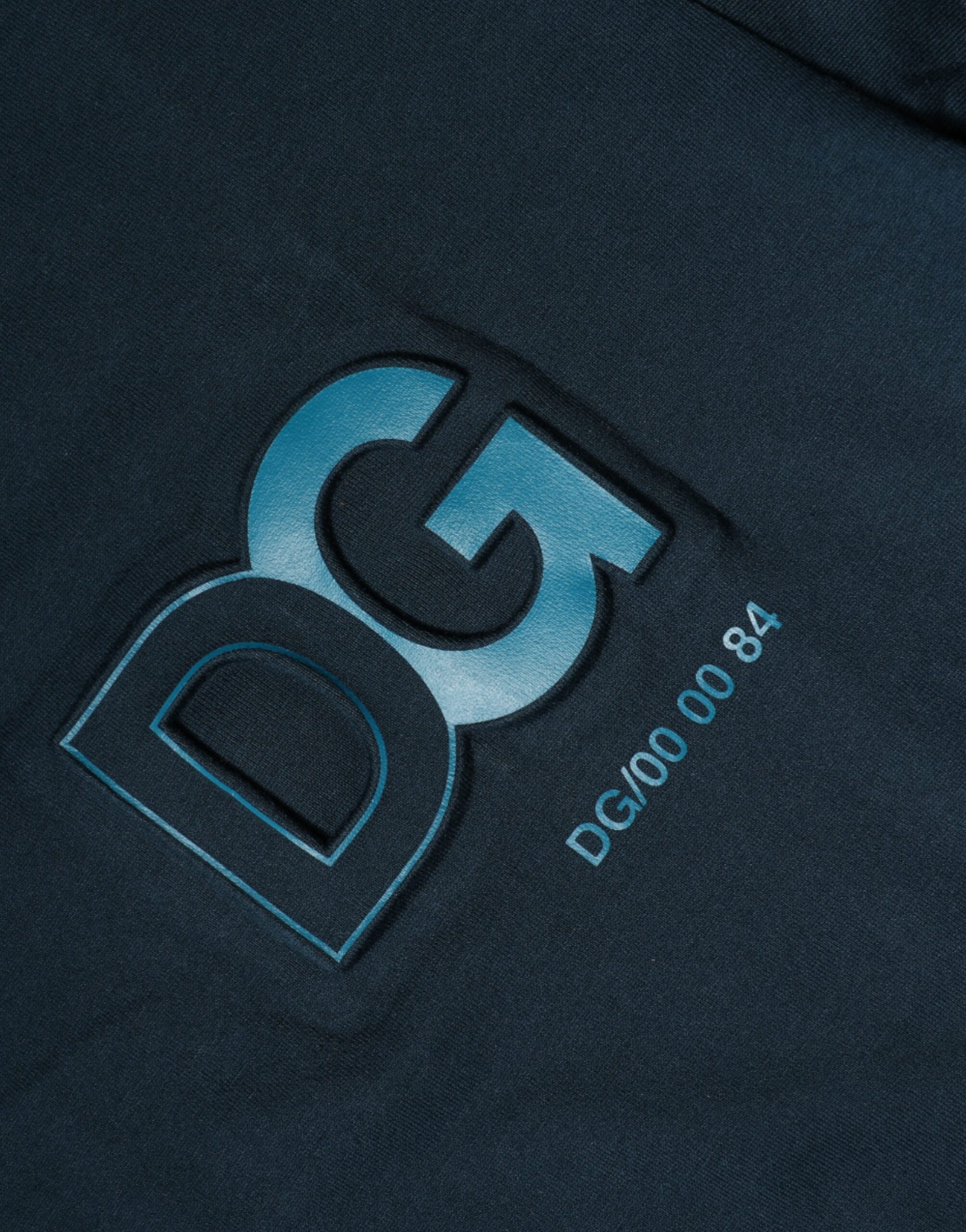 Dolce & Gabbana blue logo T-shirt with round neck and short sleeves-5
