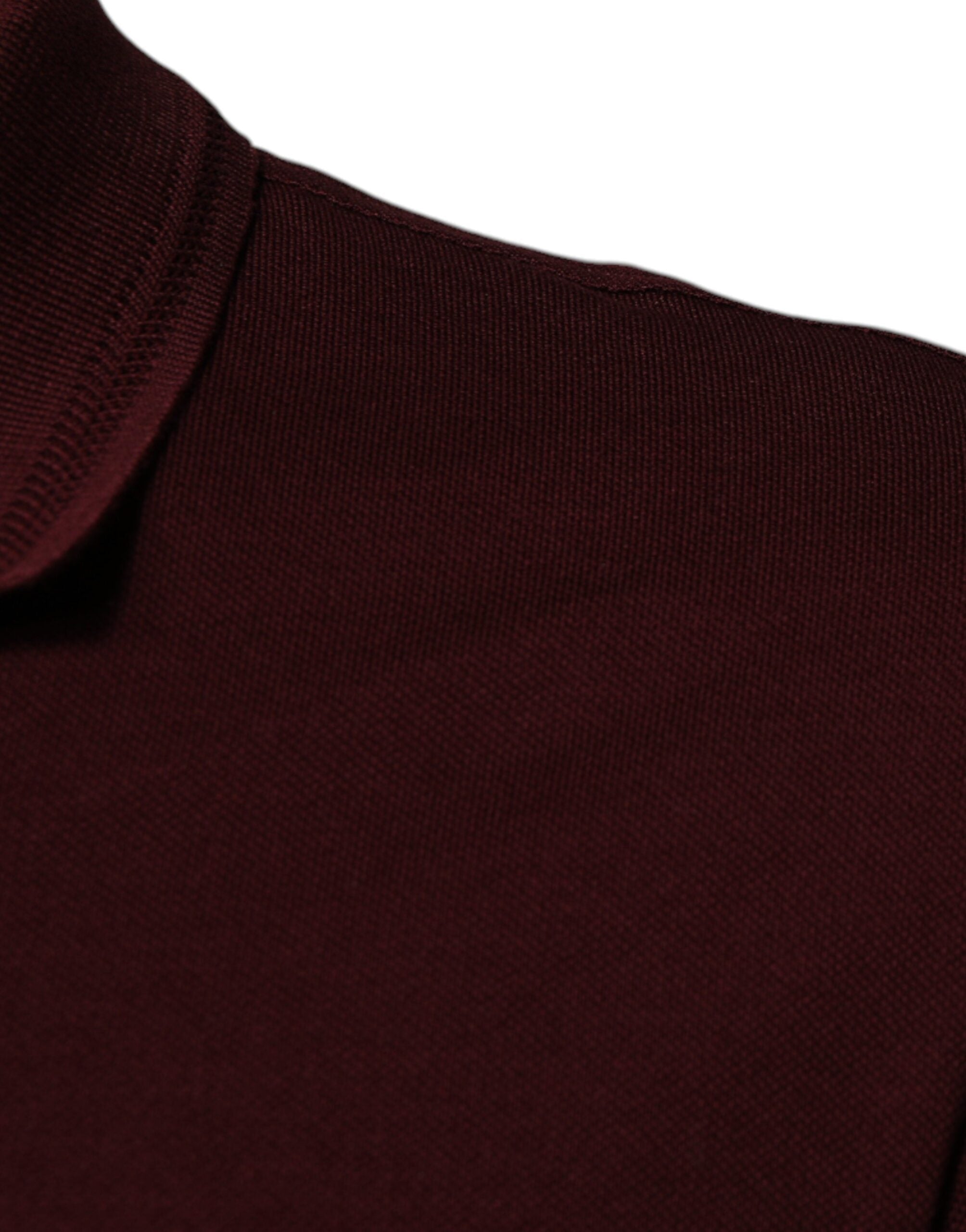 Polo marrón castaño de Dolce & Gabbana con mangas cortas y cuello-6