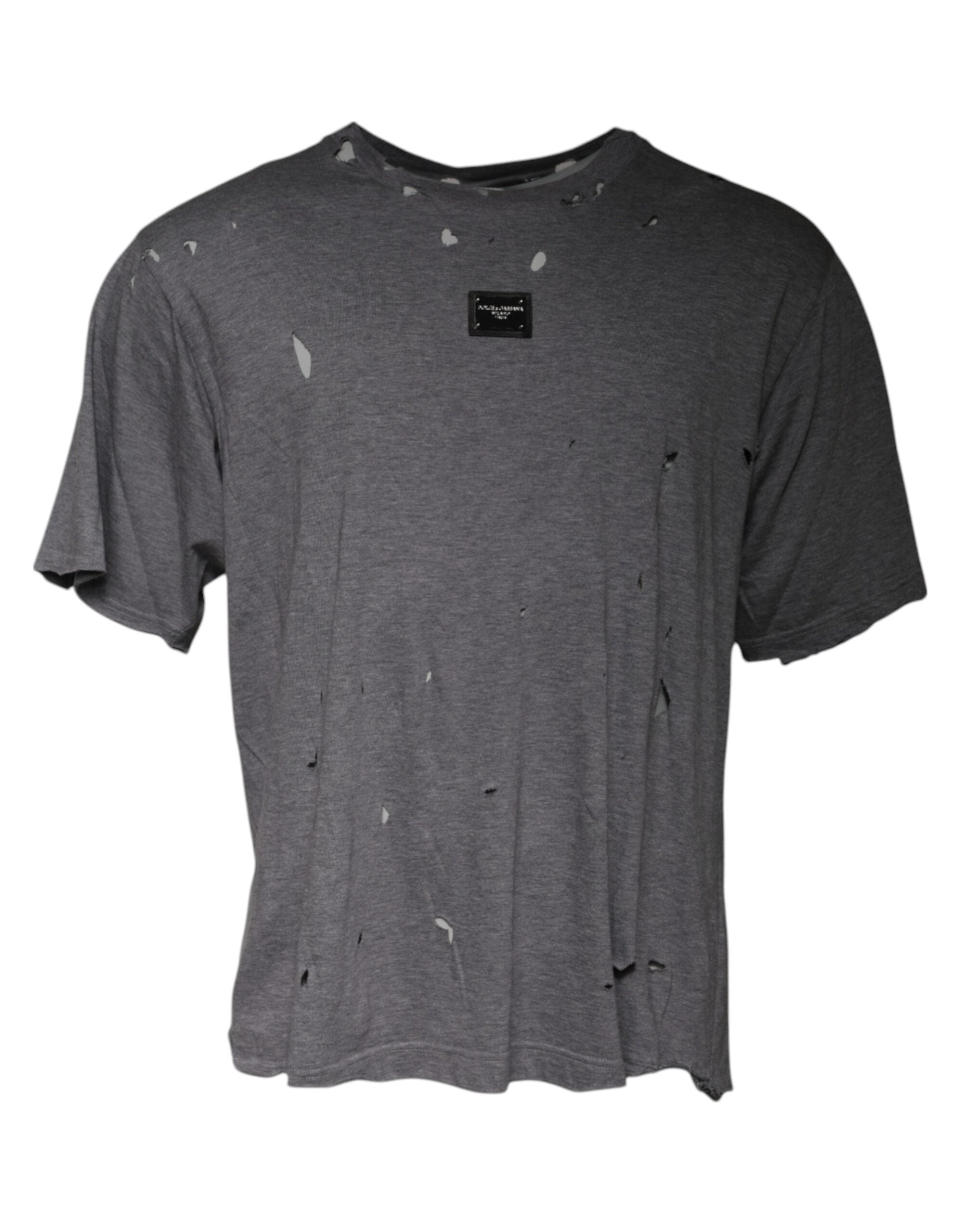 Dolce & Gabbana Grey Logo Crew Neck Short Sleeve T-Shirt
