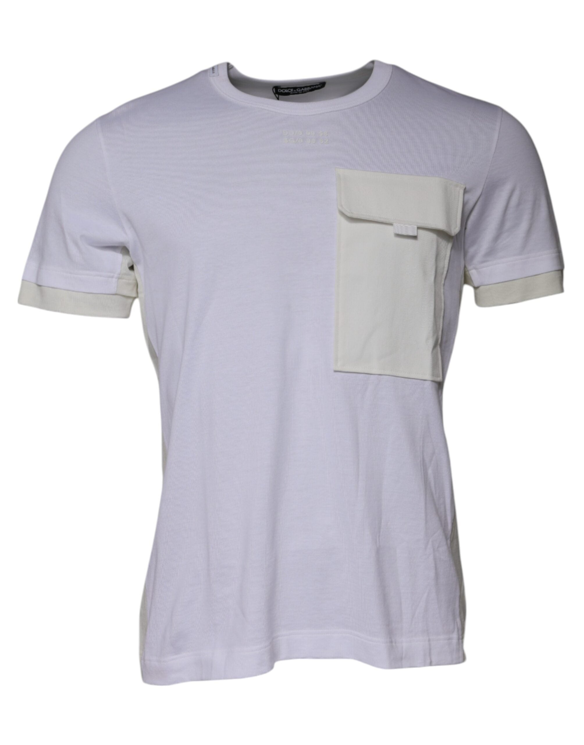 Dolce & Gabbana white cotton T-shirt with round neck and short sleeves-2