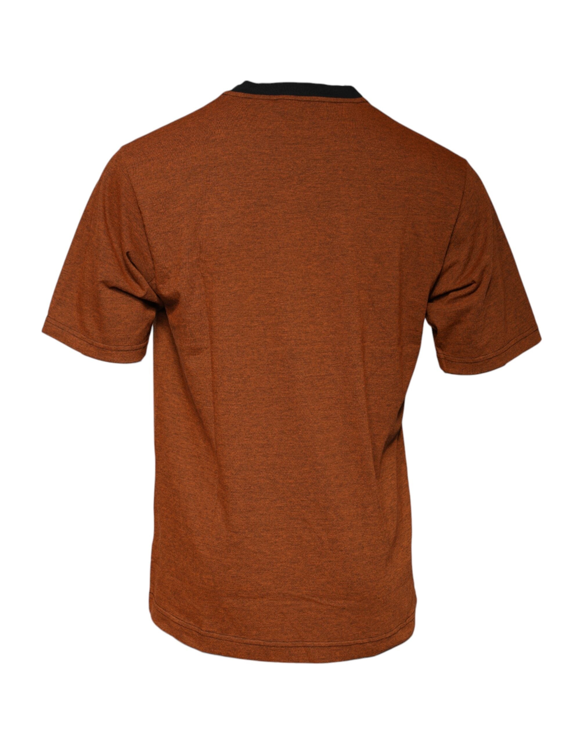 Dolce & Gabbana Brown DG Logo Polyester T-Shirt with Round Neck-3