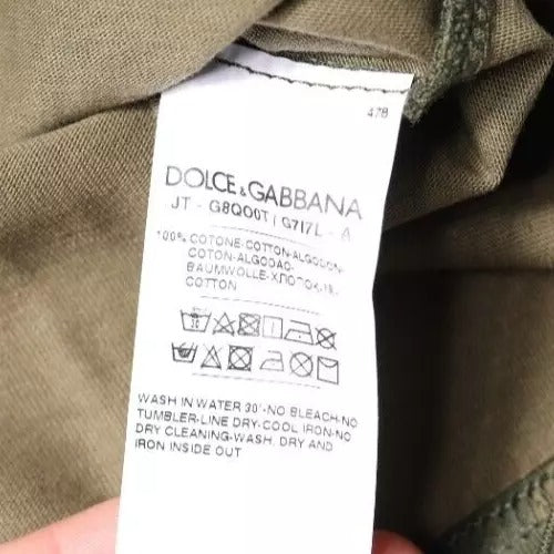 Dolce & Gabbana Multicolor Camouflage Round Neck Cotton T-Shirt-6