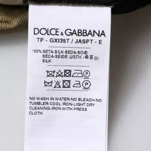 Polo de camuflaje multicolor con cuello de Dolce & Gabbana-5