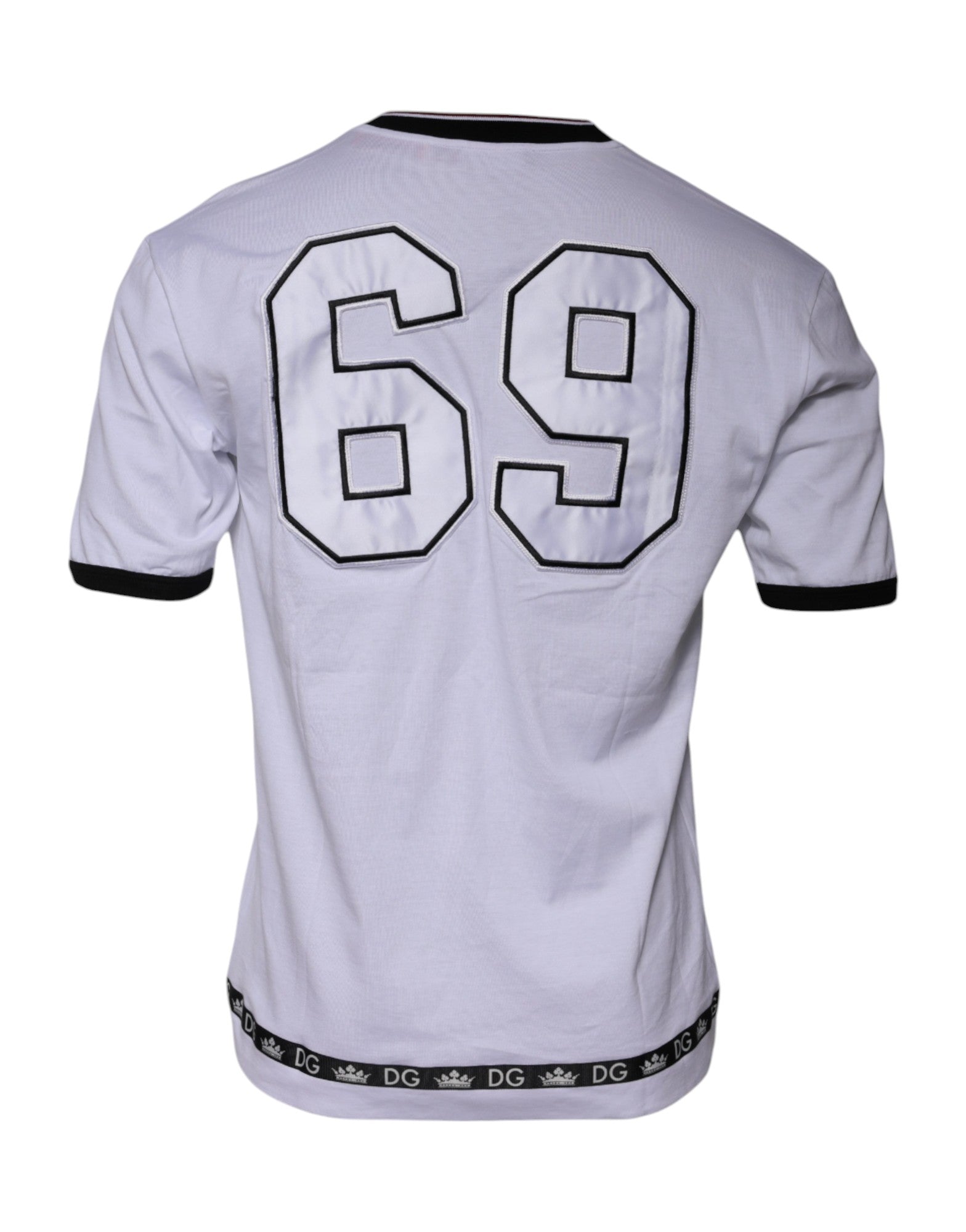 Dolce & Gabbana white jersey T-shirt with round neck and short sleeves-3