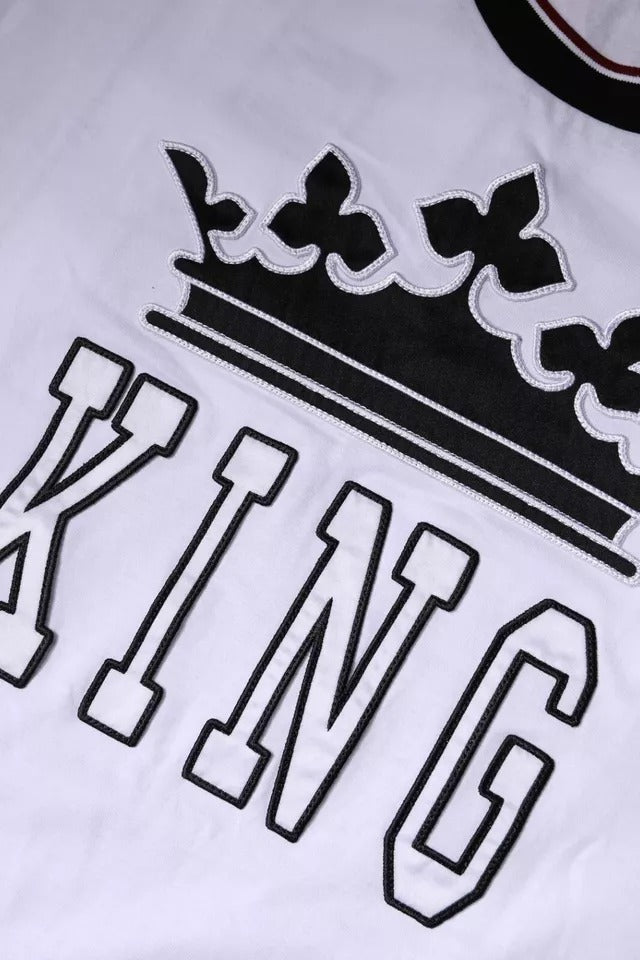 Dolce & Gabbana white jersey T-shirt with round neck and short sleeves-5