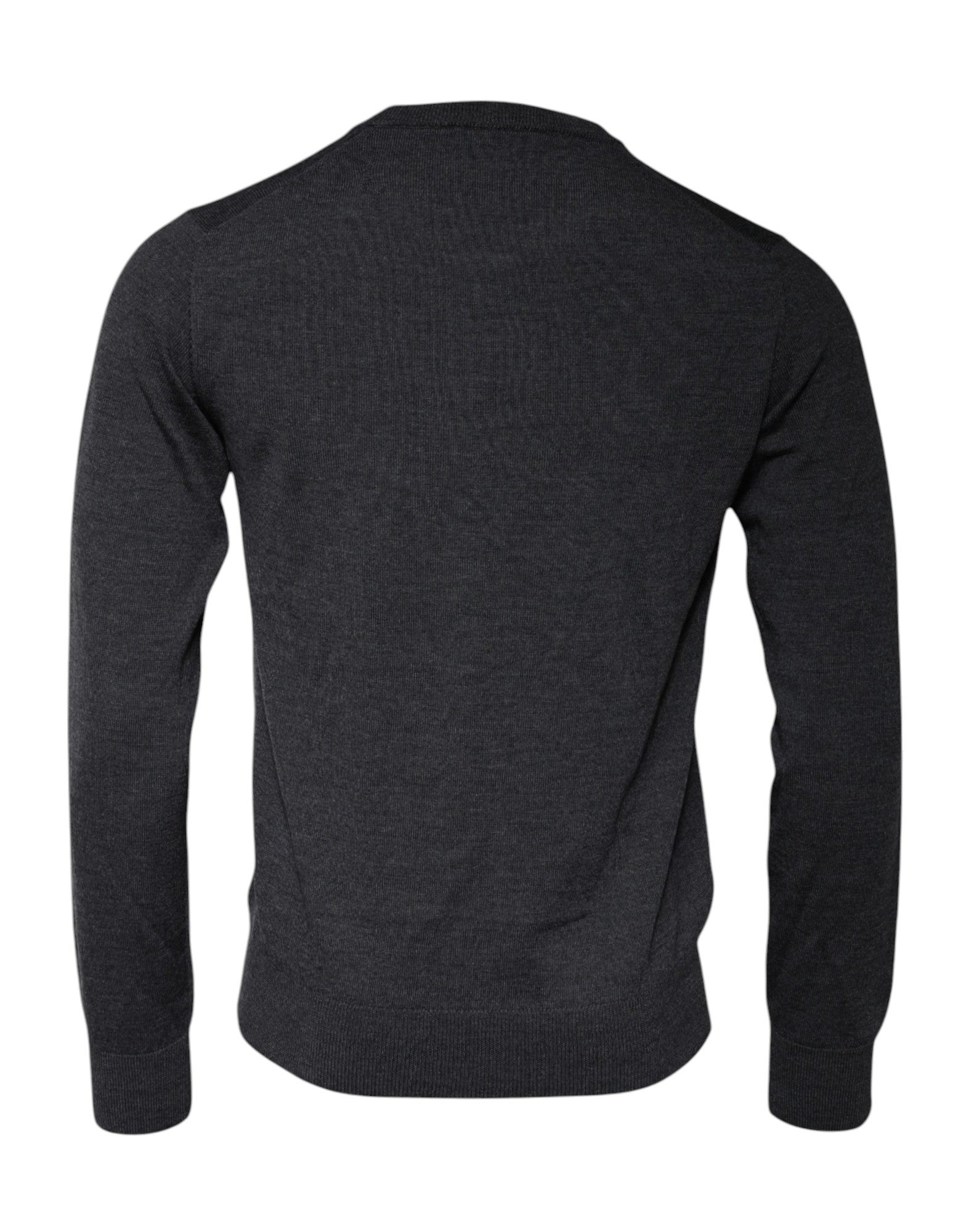 Dolce & Gabbana Dunkelgrauer DG Logo Rundhals-Pullover-6