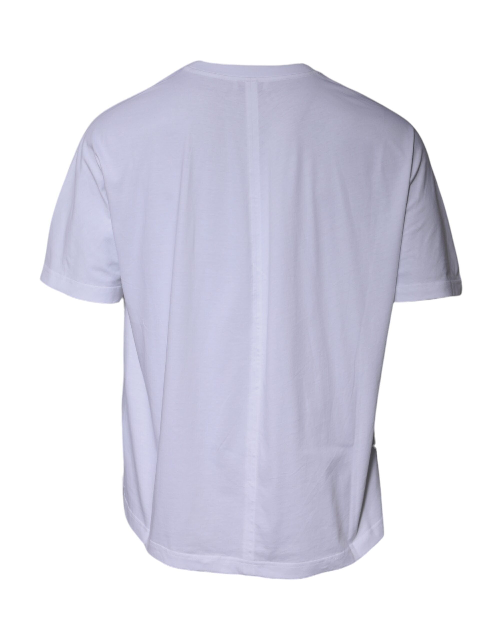 Camiseta de algodón con logotipo blanco de Balenciaga, cuello redondo y manga corta-3