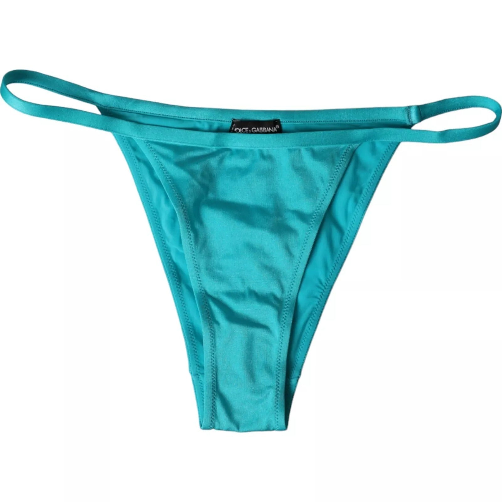 Dolce & Gabbana Blau Grün Nylon Bademode Badeanzug Unterteil Bikini-1