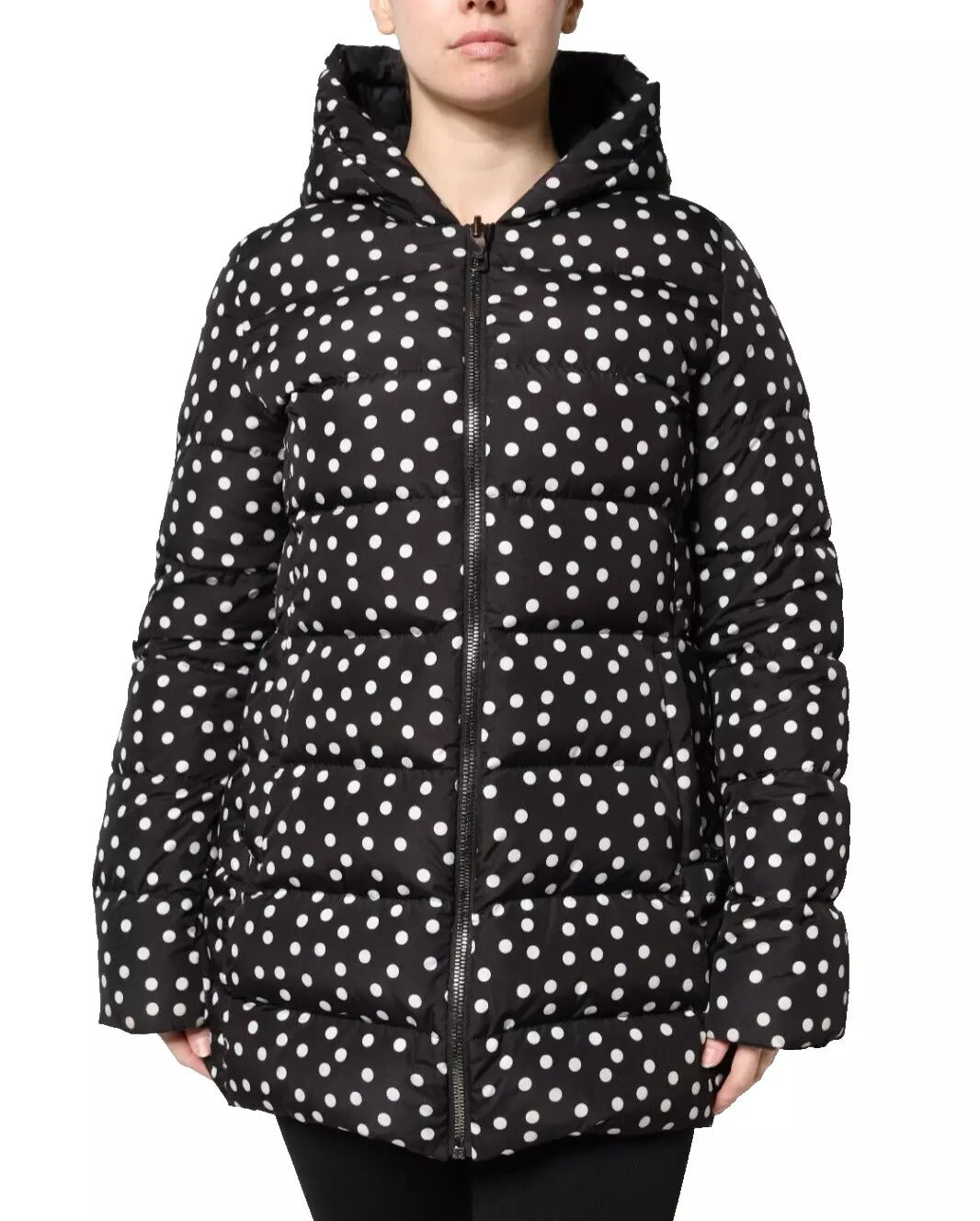 Dolce & Gabbana Black Polyester Reversible Jacket with Hood-8