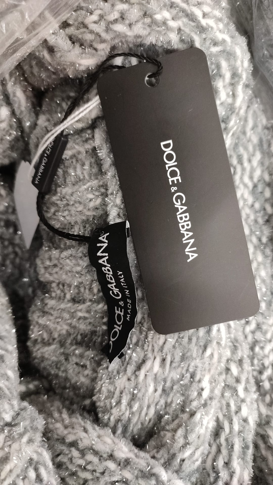 Suéter de cuello alto de cachemir gris de Dolce & Gabbana-7