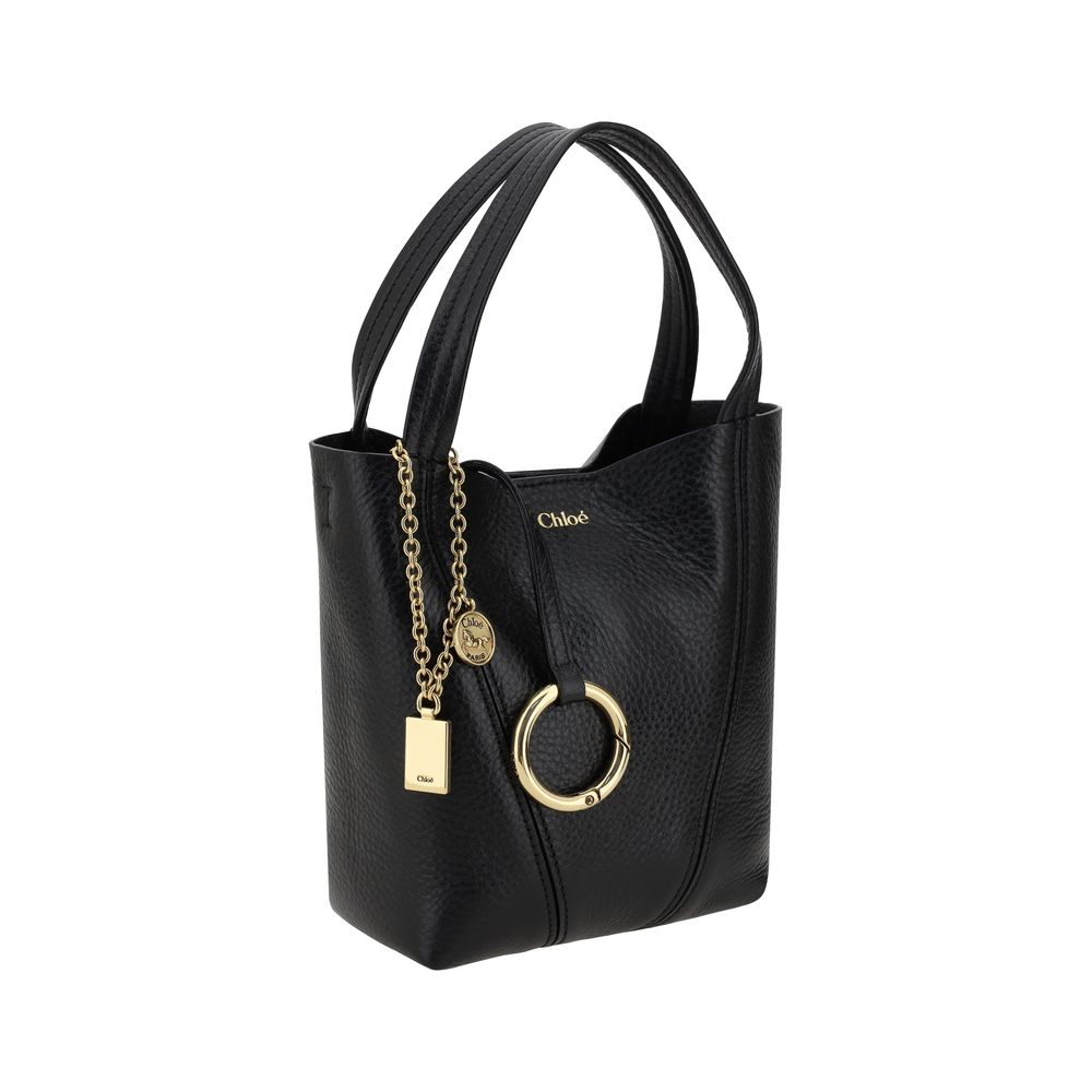 Chloé Schwarze Kalbshaut Bos Taurus Schultertasche-2