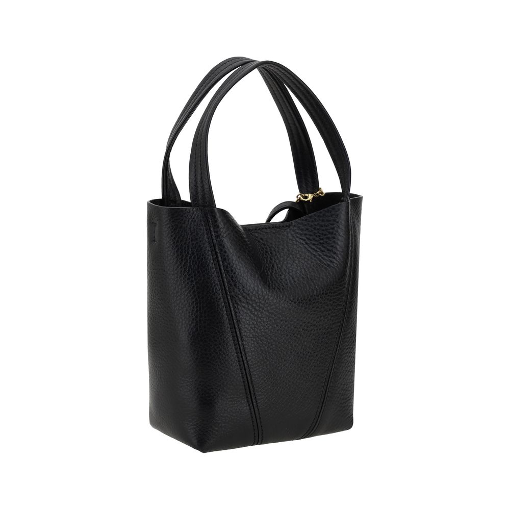 Chloé Schwarze Kalbshaut Bos Taurus Schultertasche-3
