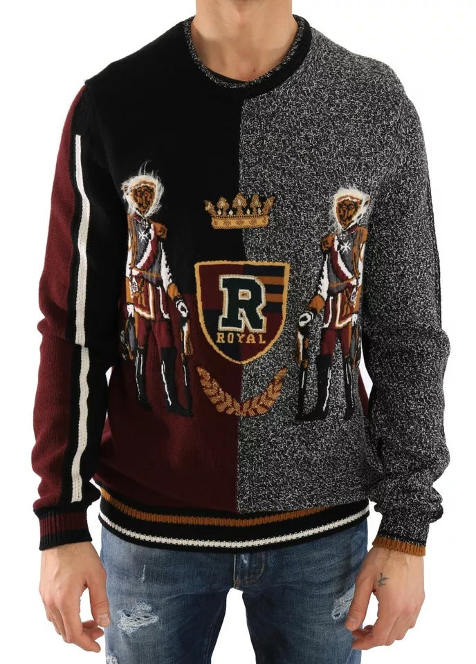 Dolce & Gabbana Multicolor KING Knight Monkey Strickpullover aus Kaschmirwolle-2