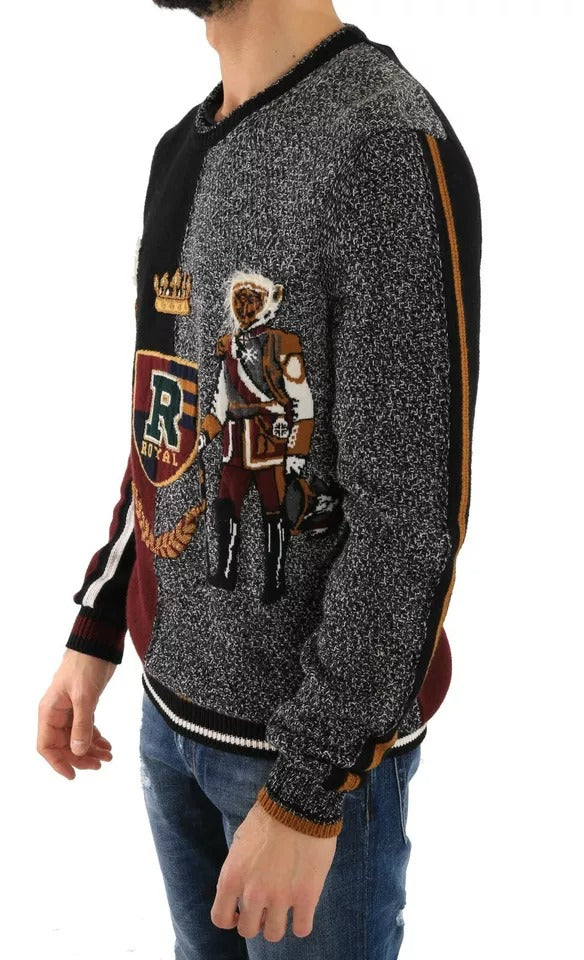 Dolce & Gabbana Multicolor KING Knight Monkey Strickpullover aus Kaschmirwolle-3